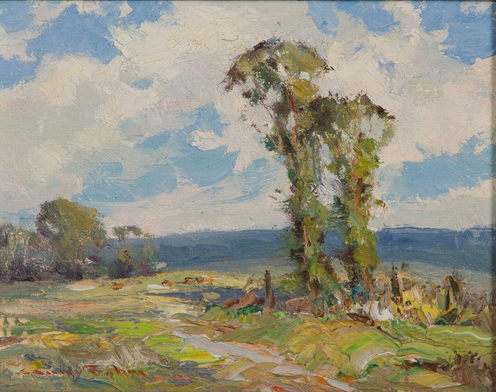 Claude Curry Bohm (American, 1894-1971) 'A June Day' Oil On Panel (1 of 3)