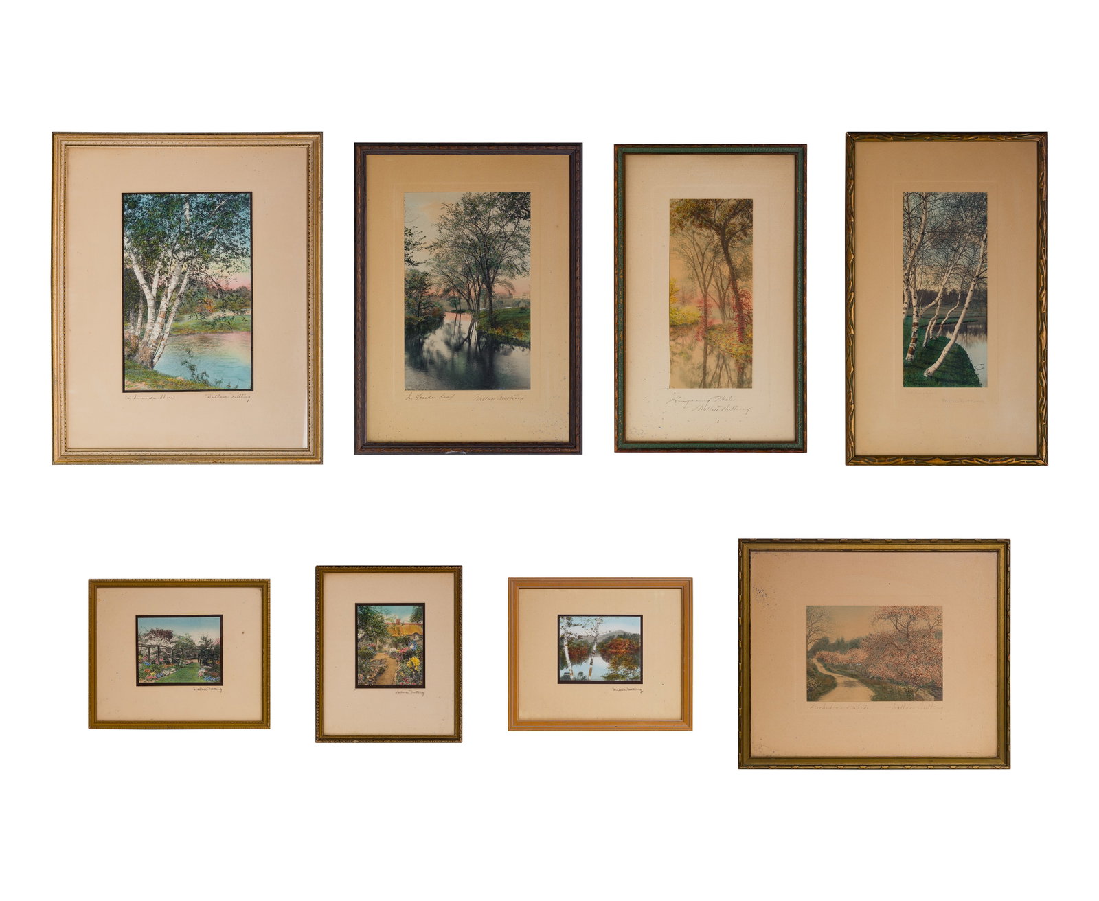 Wallace Nutting (American, 1861-1941) Hand Colored Photograph Assortment (1 of 9)