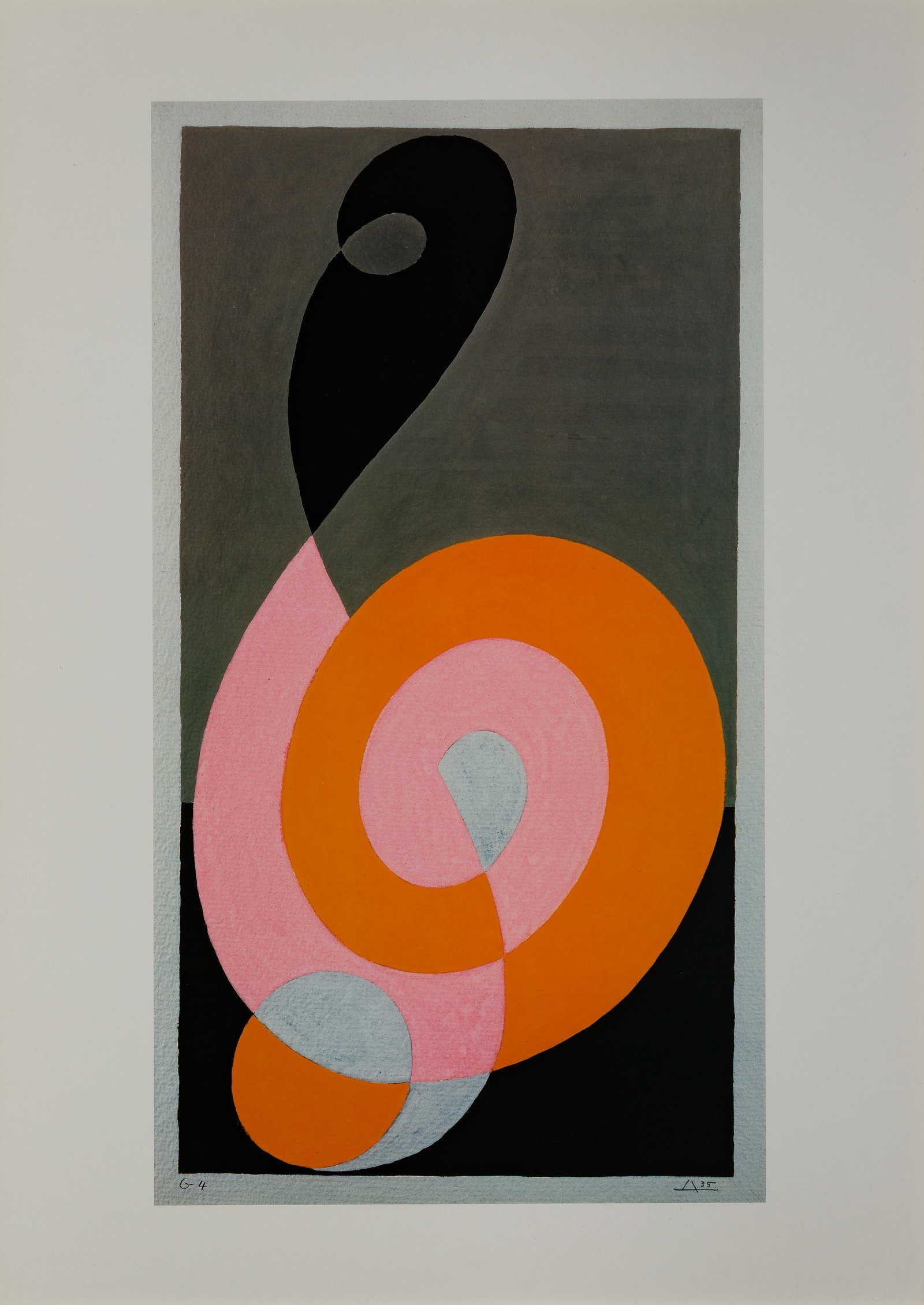 Joseph Albers (American, 1888-1976) 'G-Clef Variant' Serigraph: Joseph Albers (American, 1888-1976) 'G-Clef Variant' Serigraph (6) 1935, unsigned, including a treble clef marked 'G4' and (5) offset lithographs from the series 'Homage to a Square', all under