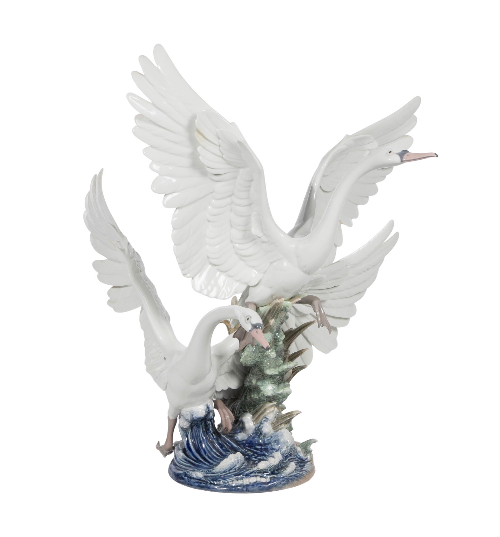 Lladro #5912 Swans Take Flight Porcelain Figurine (1 of 3)