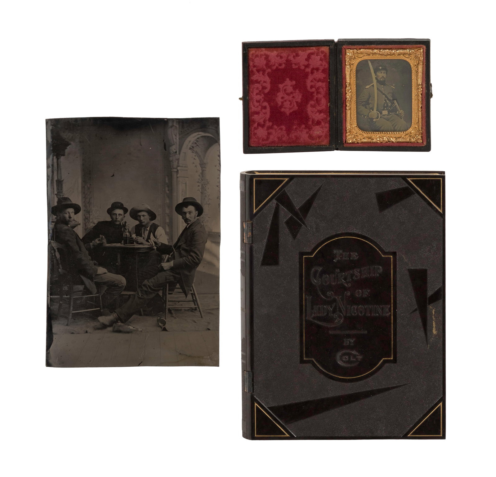 Civil War Soldier Ambrotype and Gambling Tintypes (1 of 2)