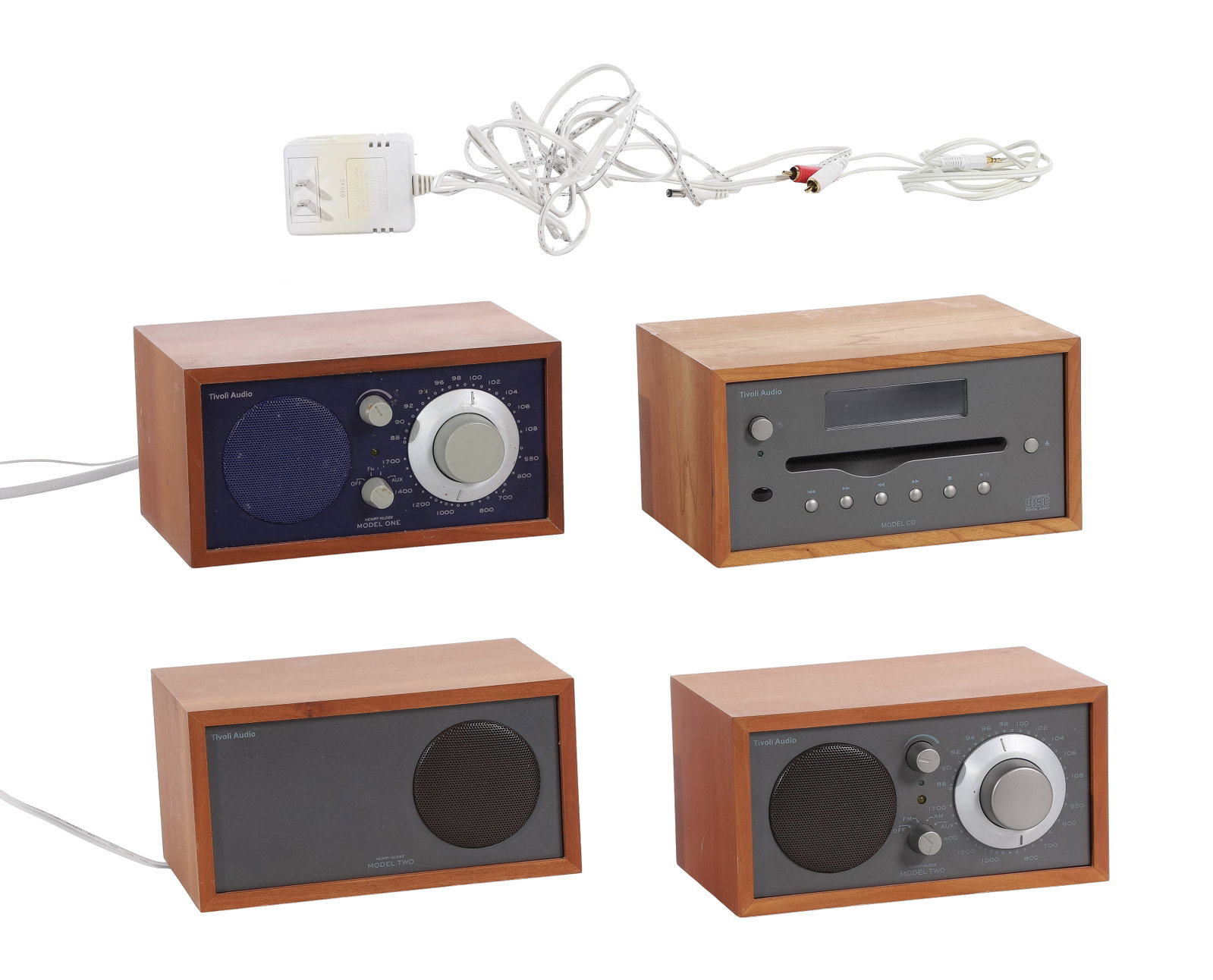 Tivoli Audio Component Assortment: Tivoli Audio Component Assortment (4) items including (2) Model One radios, serial #R569240304 and #R1008633940, a Model Two serial #R569240304 and a Model CD compact disc player serial #R2684507044,