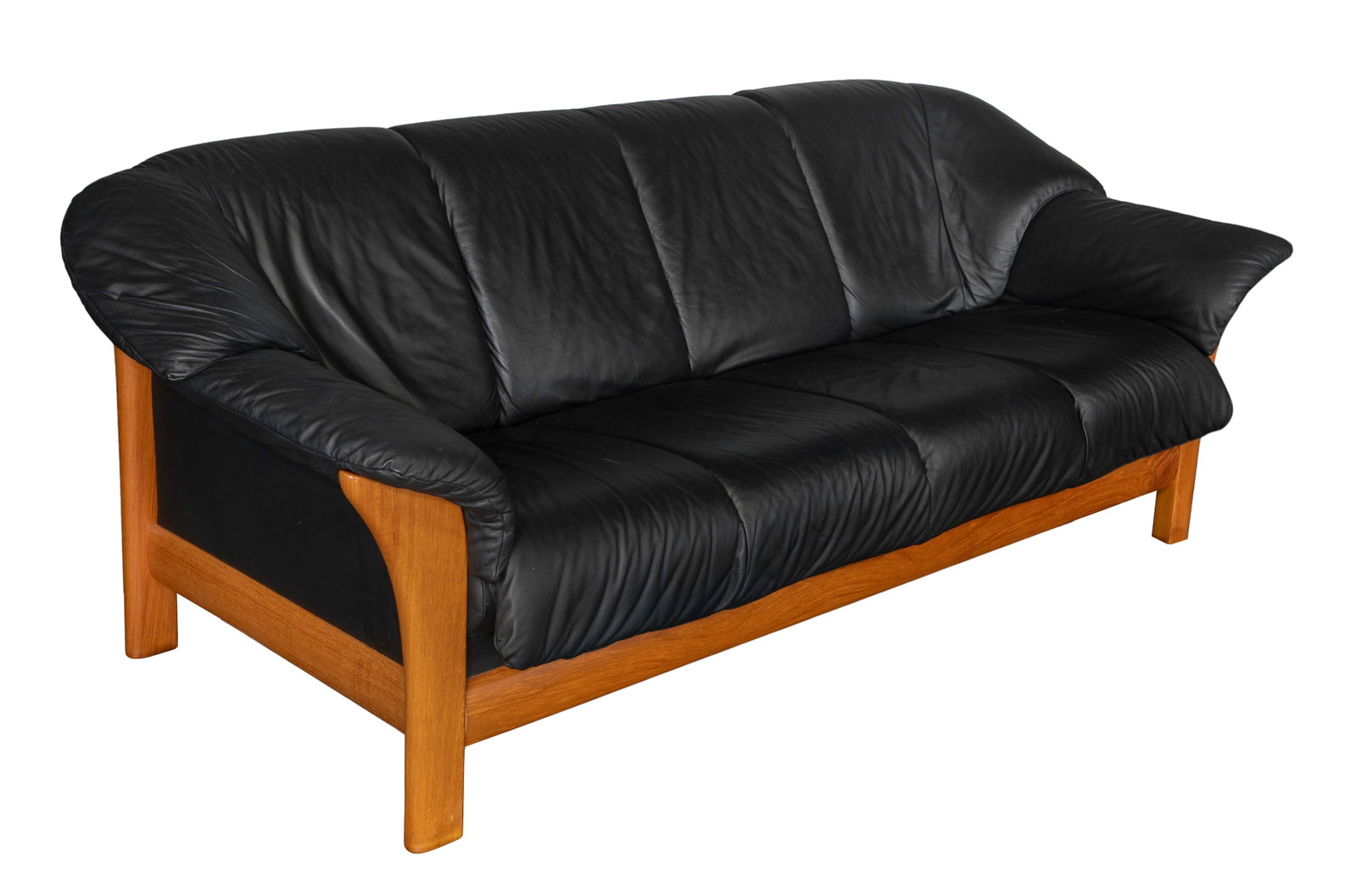 J. E. Ekornes Oslo Teak and Leather Sofa (1 of 2)