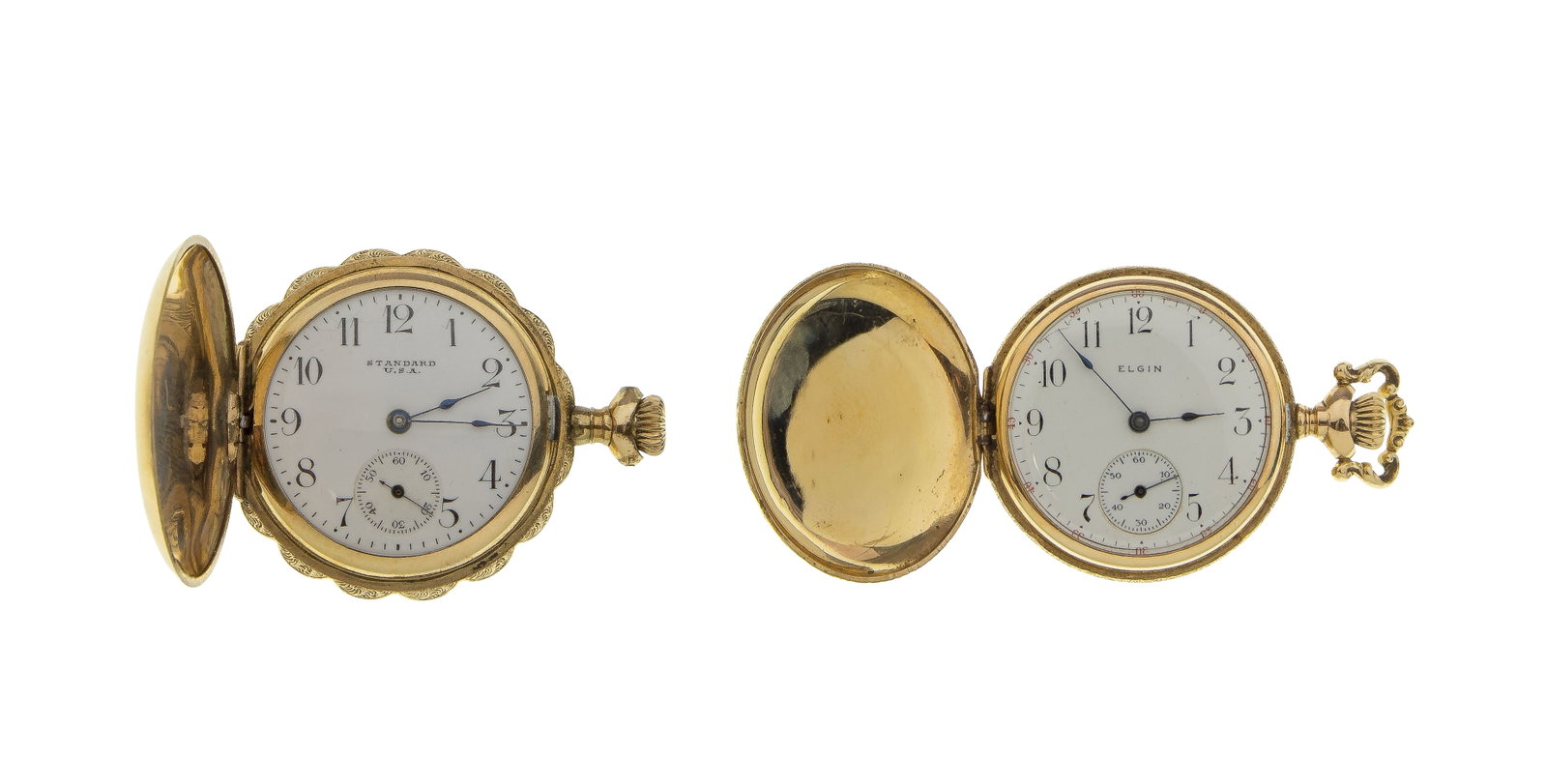 14k Yellow Gold Hunter Case Pocket Watch (1 of 4)