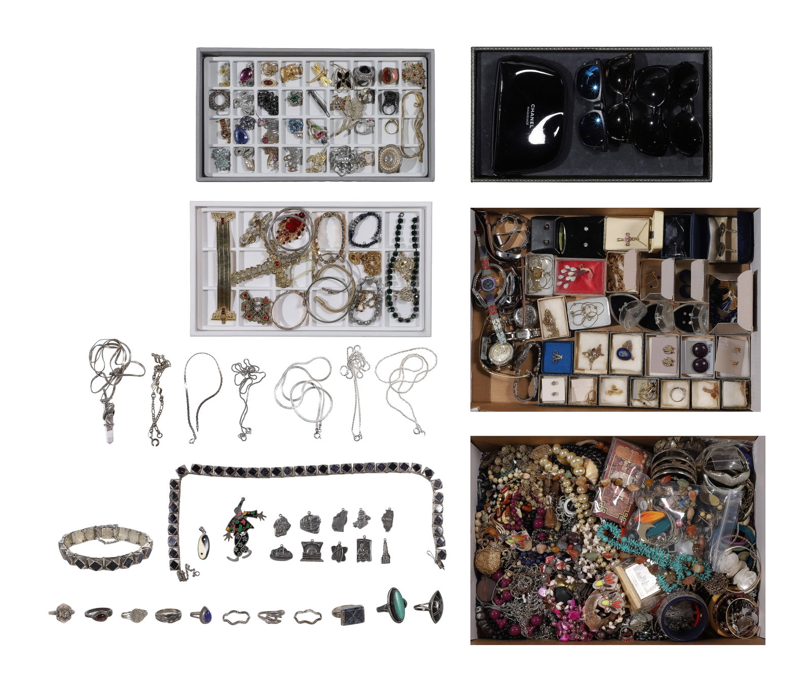 Sterling Silver, Rhinestone and Costume Jewelry Assortment (1 of 1)