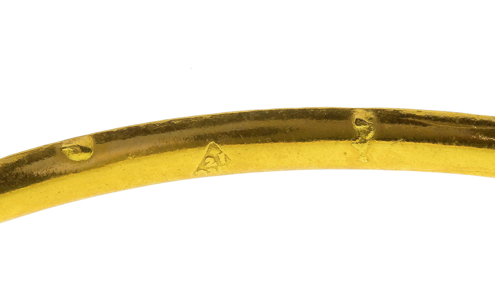 21k Yellow Gold Bangle Bracelet - 2