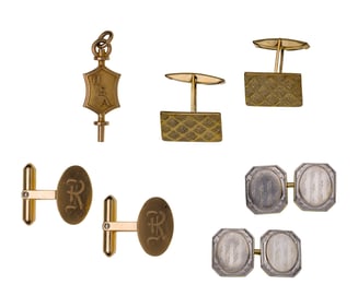 14k, 10k and 8k Gold Cufflink Assortment