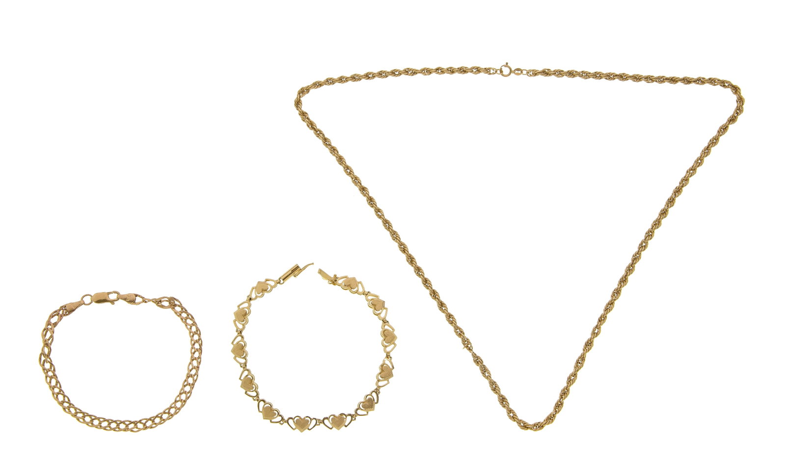 14k Yellow Gold Necklace and Bracelet Assortment (1 of 1)