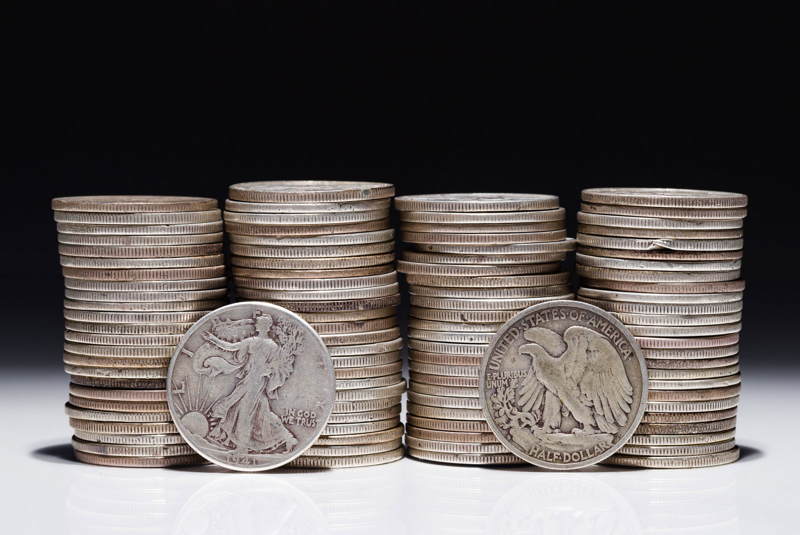 Walking Liberty Half Dollars 50c: Walking Liberty Half Dollars 50c (100) coins including mixed dates and mints Property from: a Private Collector, Chicago (Rogers Park), Illinois Category: Half Dollars > Walking Liberty Half Dollar