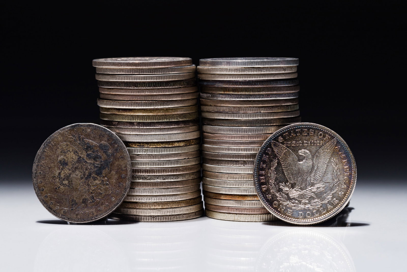 Morgan Dollars $1: Morgan Dollars $1 (50) coins including mixed mints from 1881, 1883 and 1884 Property from: a Private Collector, Chicago (Rogers Park), Illinois Category: Dollars > Morgan Dollar Estimated Sale Time: