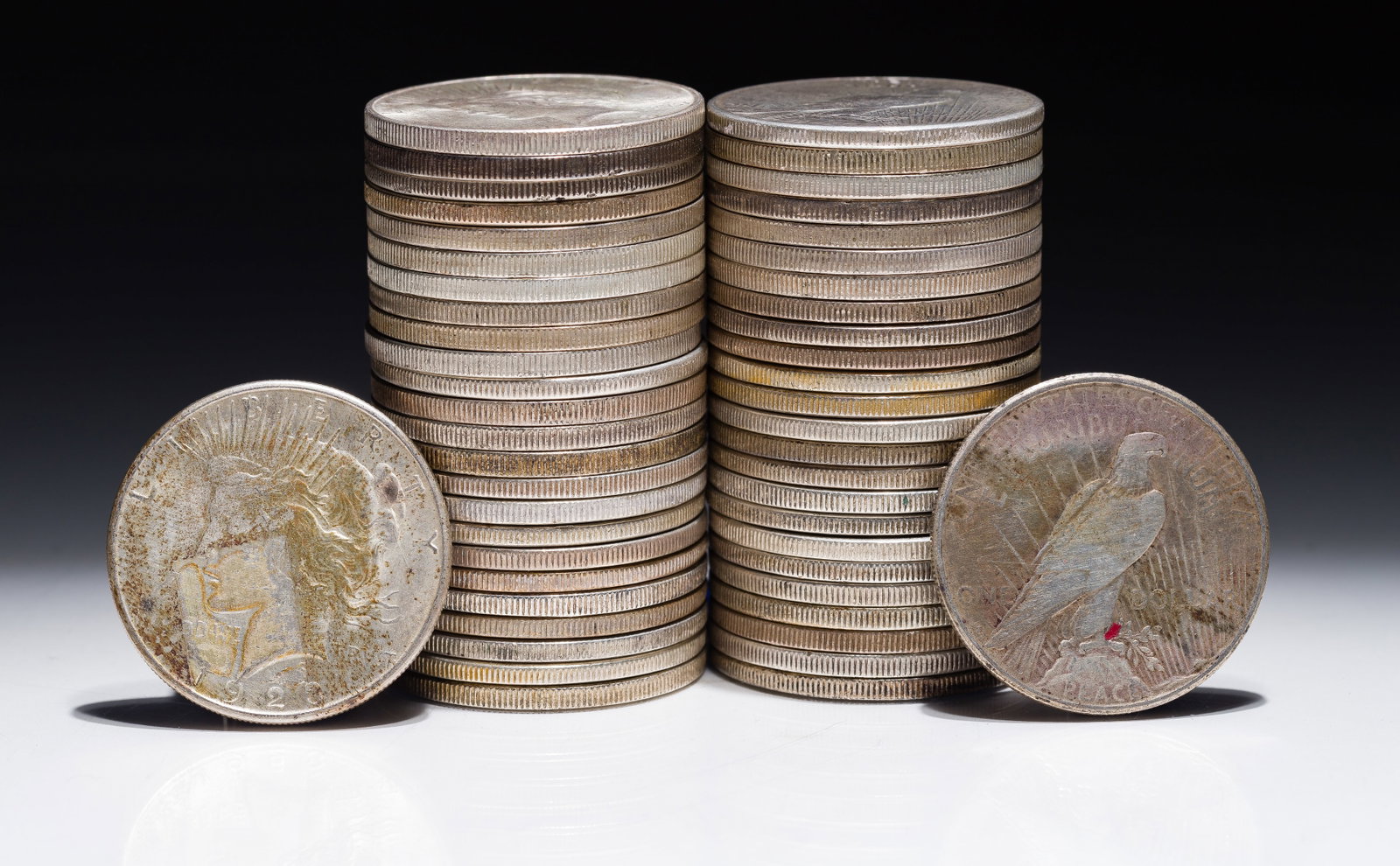 Peace Dollars $1: Peace Dollars $1 (50) coins including (30) 1922-S and (20) 1923 Property from: a Private Collector, Chicago (Rogers Park), Illinois Category: Dollars > Peace Dollar Estimated Sale Time: 10:58 am CST