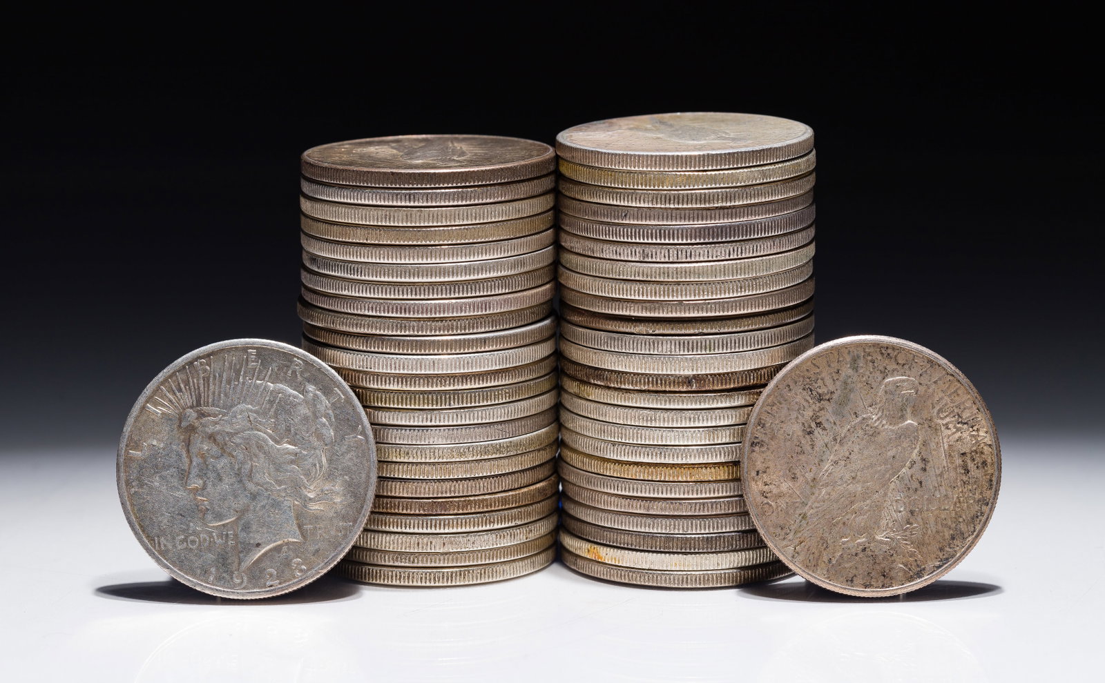 1923-D Peace Dollars $1: 1923-D Peace Dollars $1 (50) coins Property from: a Private Collector, Chicago (Rogers Park), Illinois Category: Dollars > Peace Dollar Estimated Sale Time: 11:06 am CST Shipping Status: Shipping