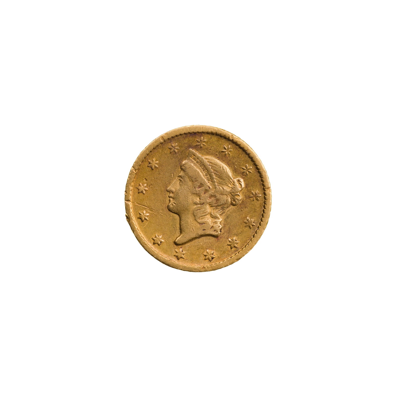 1849-O $1 Gold VF: 1849-O $1 Gold VF Property from: a Private Collector, Chicago (Rogers Park), Illinois Category: US Gold > $1 Gold Estimated Sale Time: 11:15 am CST Shipping Status: