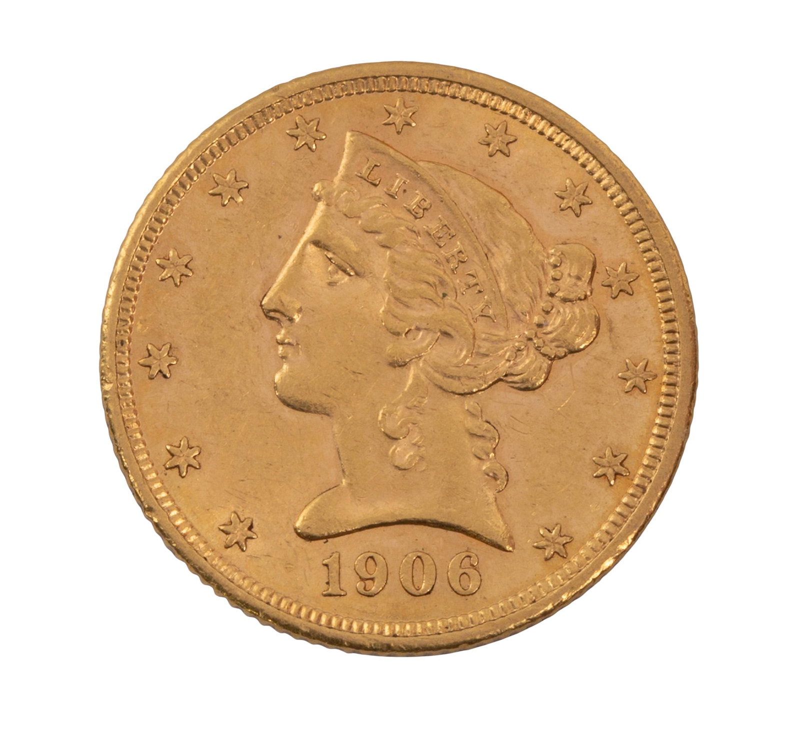 1906-S $5 Gold Unc.