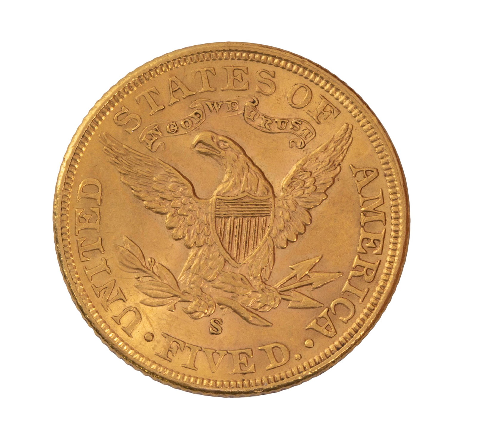 1906-S $5 Gold Unc. - 2