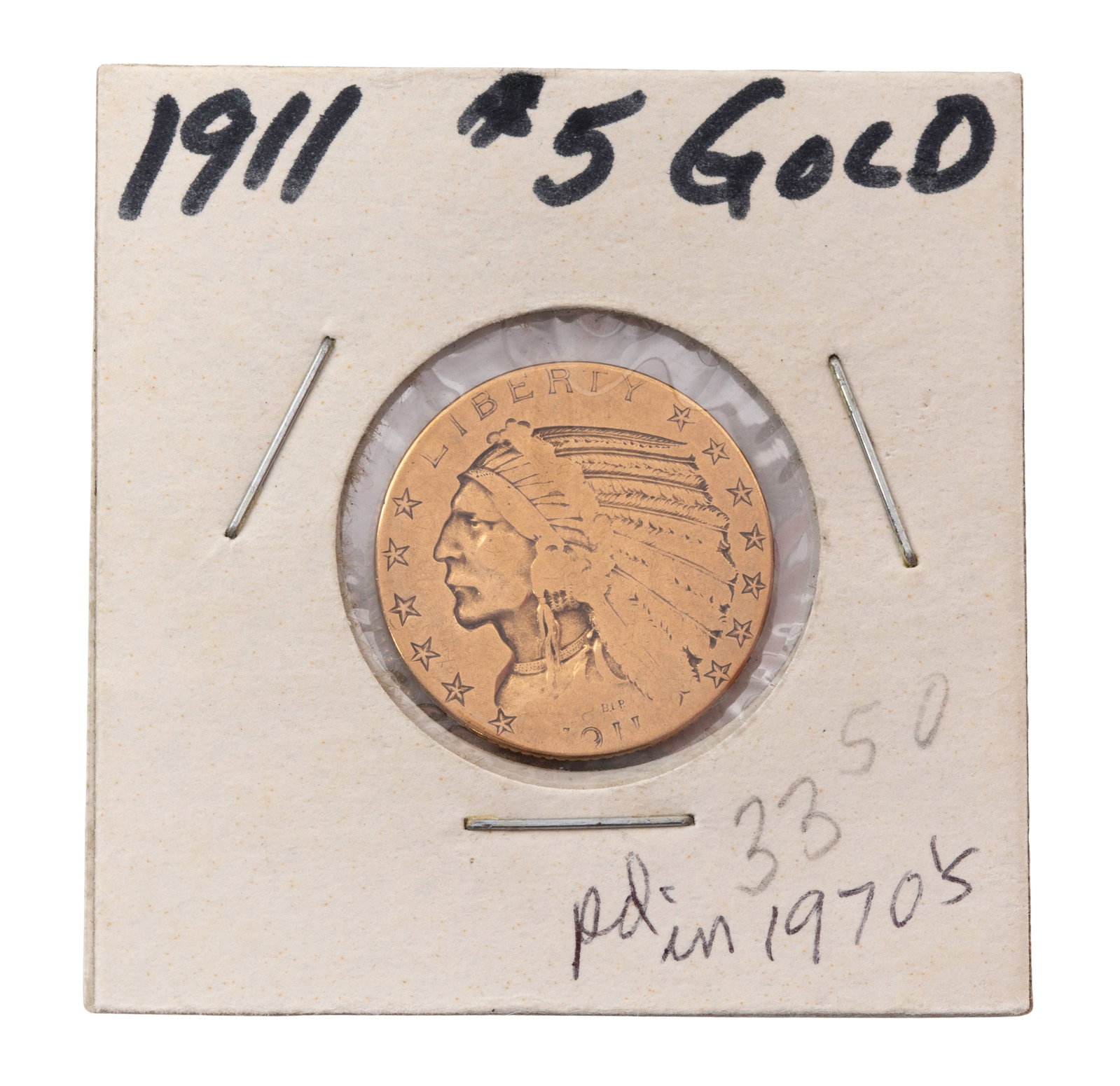 1911 $5 Gold VG (1 of 2)