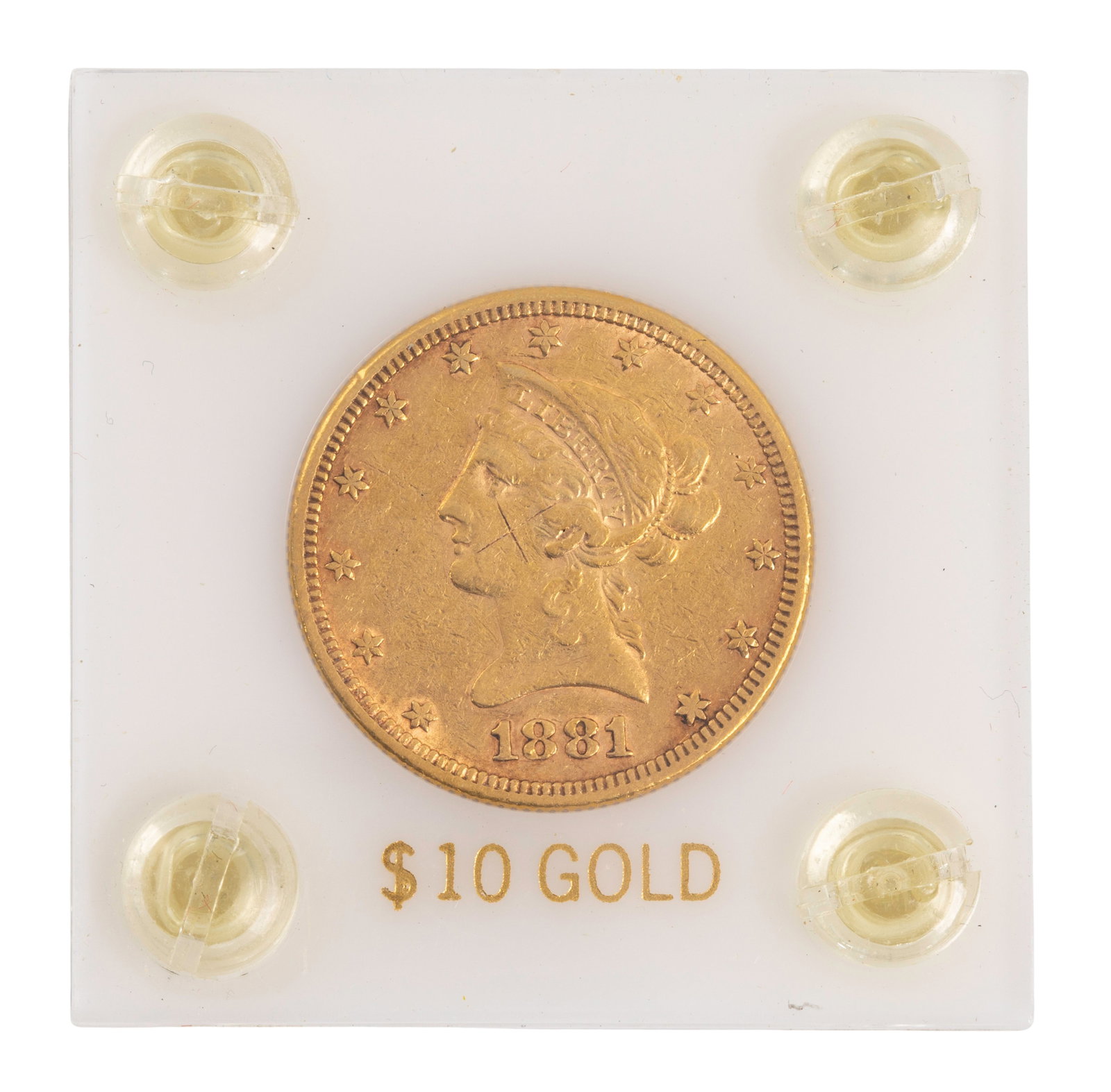 1881 $10 Gold AU Details: 1881 $10 Gold AU Details Scrateched obverse Property from: a Private Collector, Chicago (Rogers Park), Illinois Category: US Gold > $10 Gold Estimated Sale Time: 11:24 am CST Shipping Status: