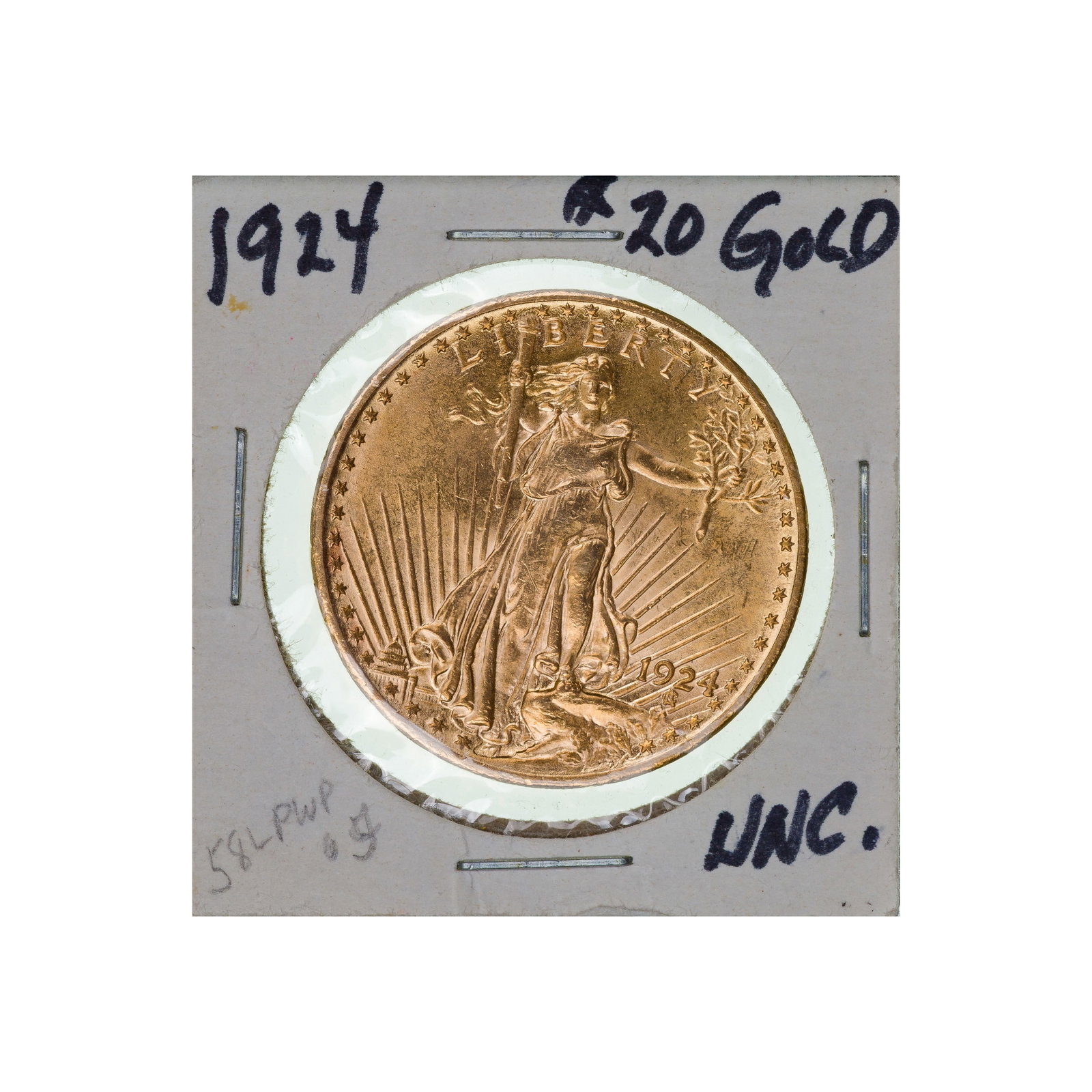 1924 $20 Gold Saint-Gaudens Unc.: 1924 $20 Gold Saint-Gaudens Unc. Property from: a Private Collector, Chicago (Rogers Park), Illinois Category: US Gold > $20 Gold Estimated Sale Time: 11:28 am CST Shipping Status: Shipping Quote