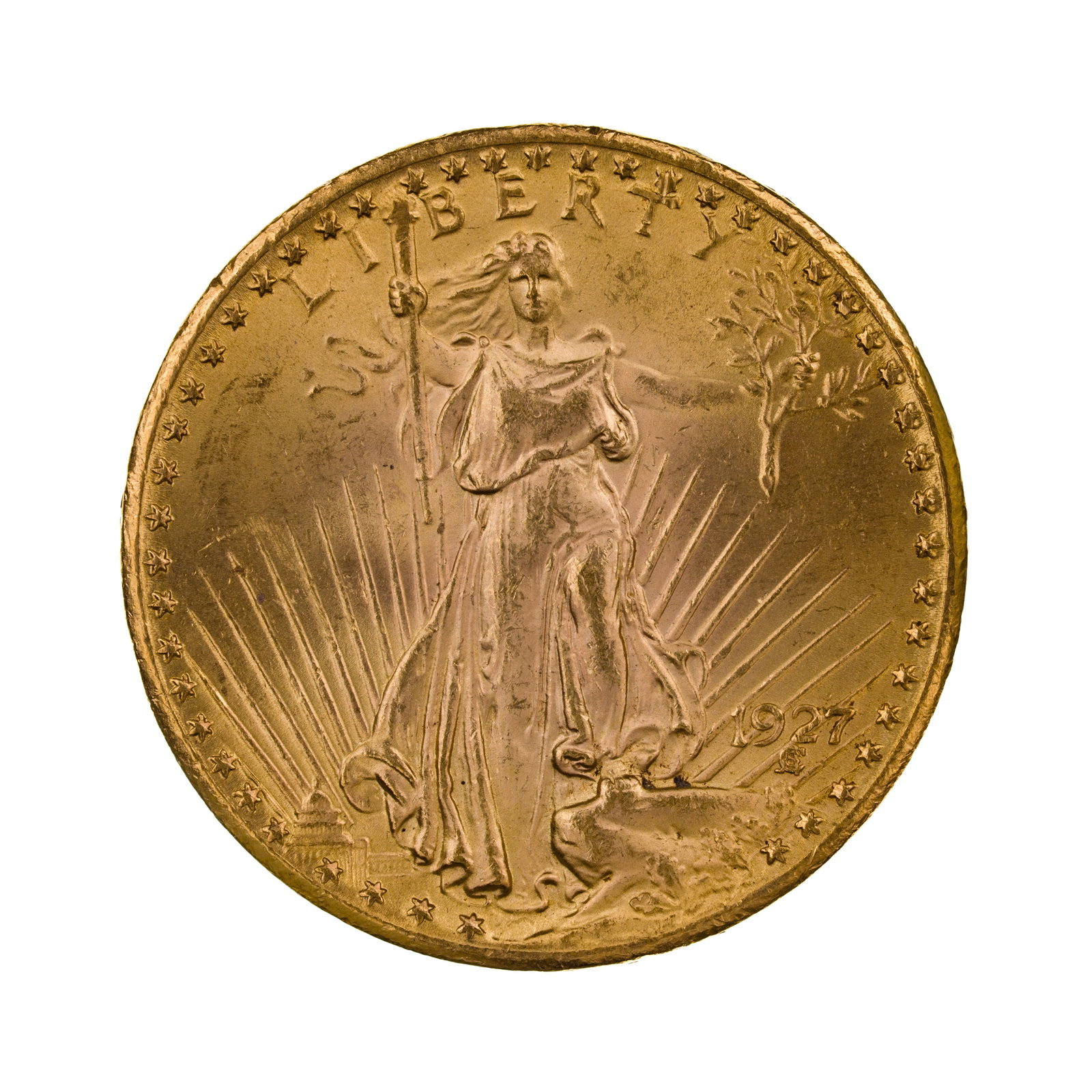 1927 $20 Gold Saint-Gaudens Unc.: 1927 $20 Gold Saint-Gaudens Unc. Property from: a Private Collector, Chicago (Rogers Park), Illinois Category: US Gold > $20 Gold Estimated Sale Time: 11:31 am CST Shipping Status: Shipping Quote