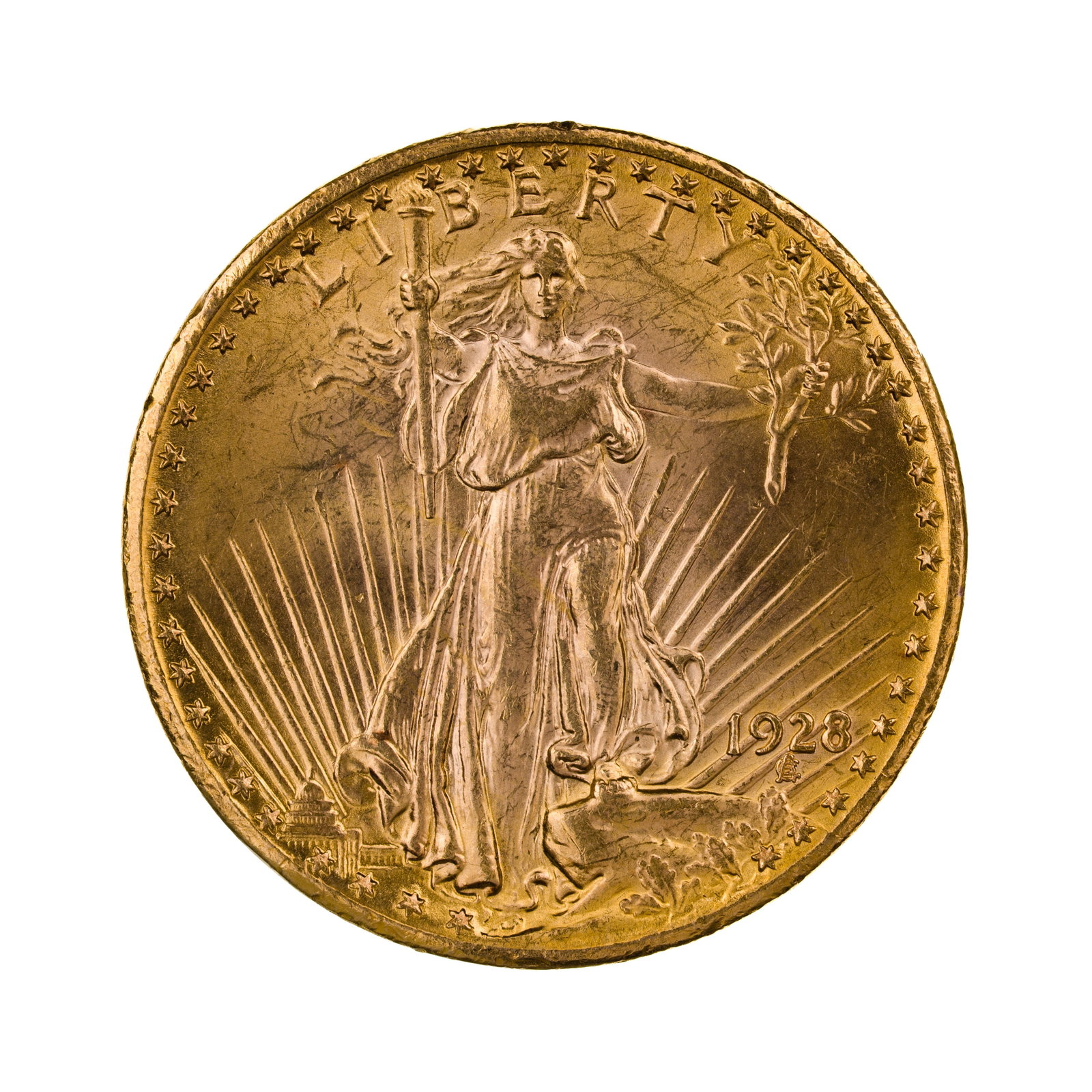 1928 $20 Gold Saint-Gaudens Unc.: 1928 $20 Gold Saint-Gaudens Unc. Property from: a Private Collector, Chicago (Rogers Park), Illinois Category: US Gold > $20 Gold Estimated Sale Time: 11:32 am CST Shipping Status: