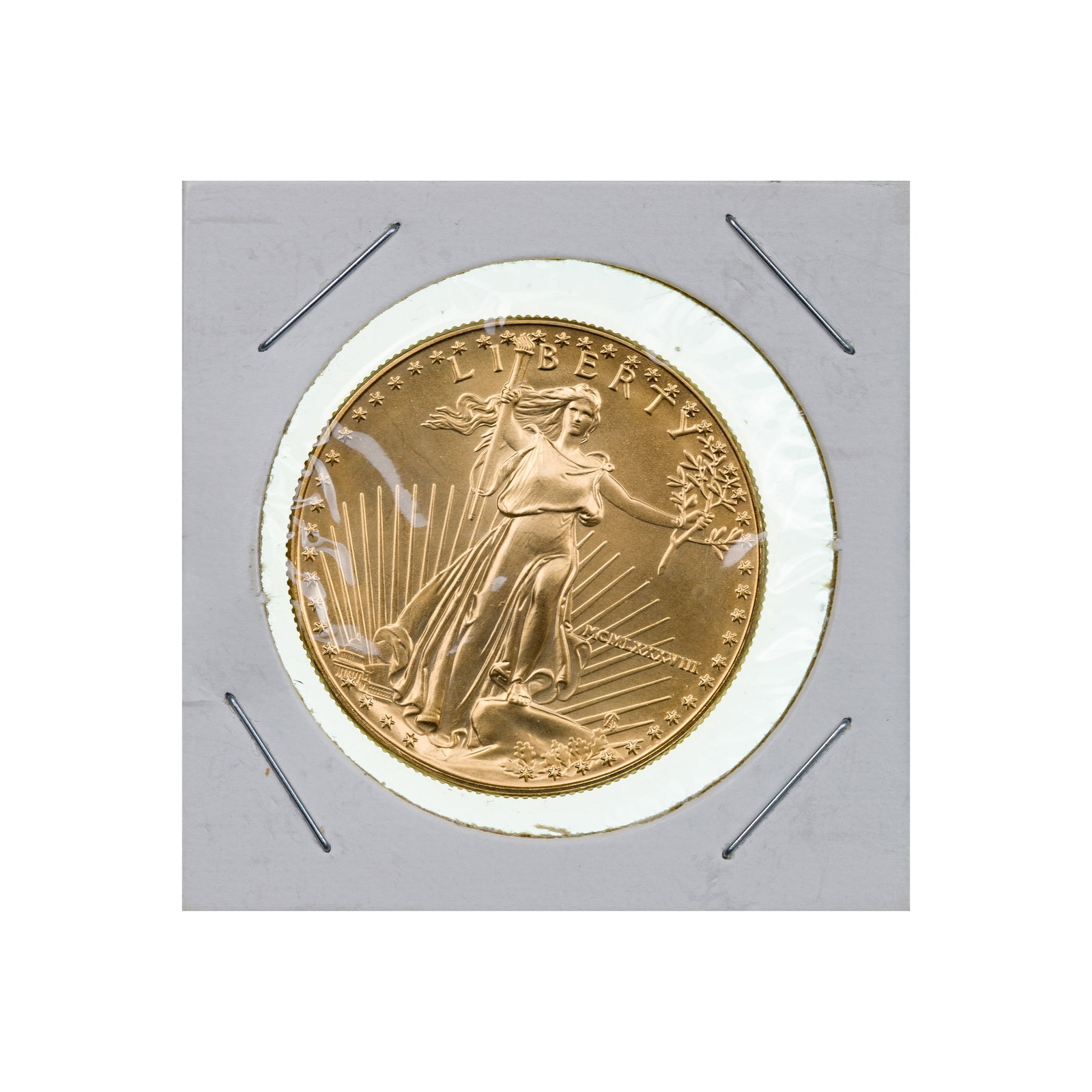 1988 $50 Gold Eagle Unc.: 1988 $50 Gold Eagle Unc. Property from: a Private Collector, Chicago (Rogers Park), Illinois Category: Bullion Coins > Gold Bullion Estimated Sale Time: 11:44 am CST Shipping Status: Shipping Quote