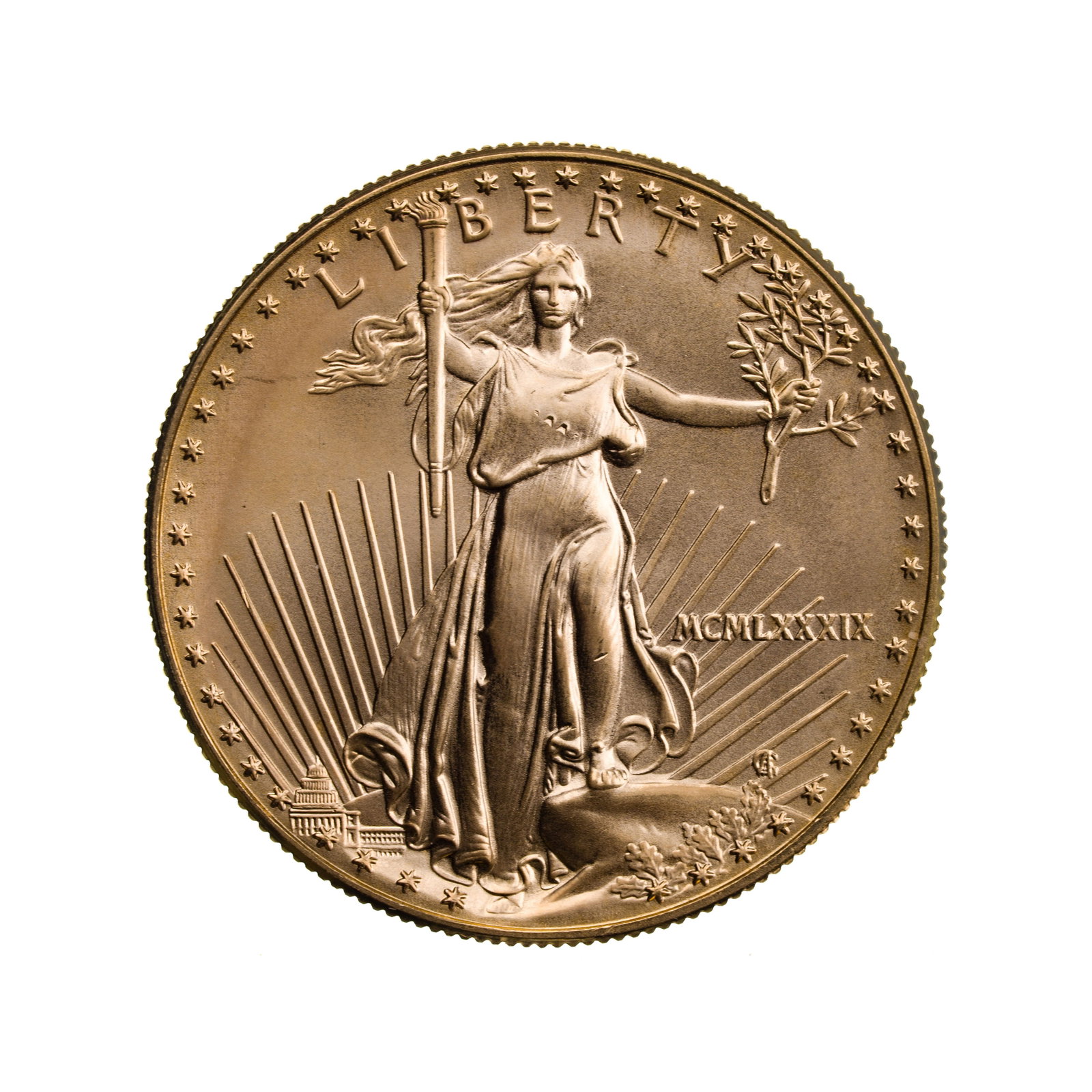 1989 $50 Gold Eagle Unc. (1 of 2)