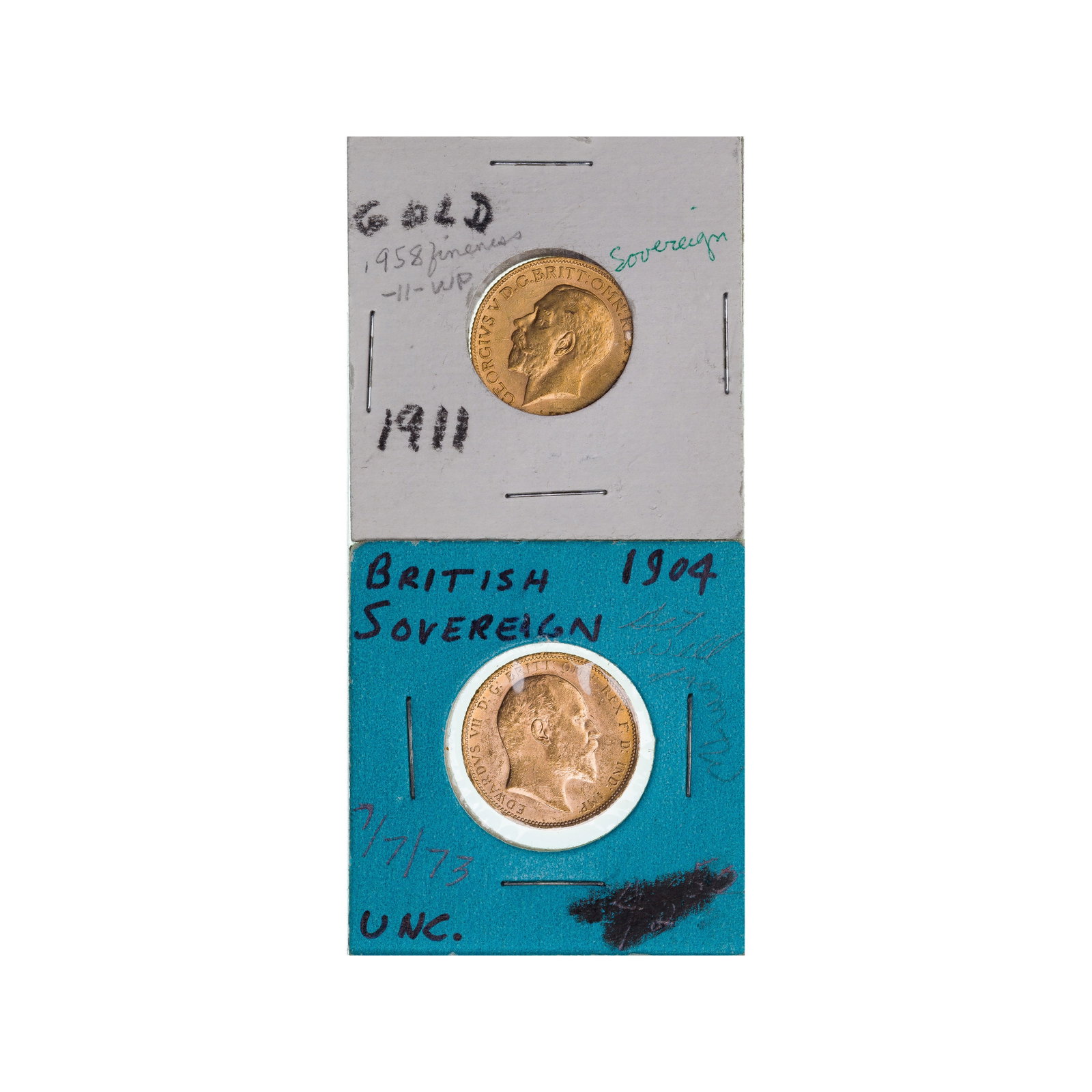 England: 1904 and 1911 Gold Sovereigns (1 of 2)