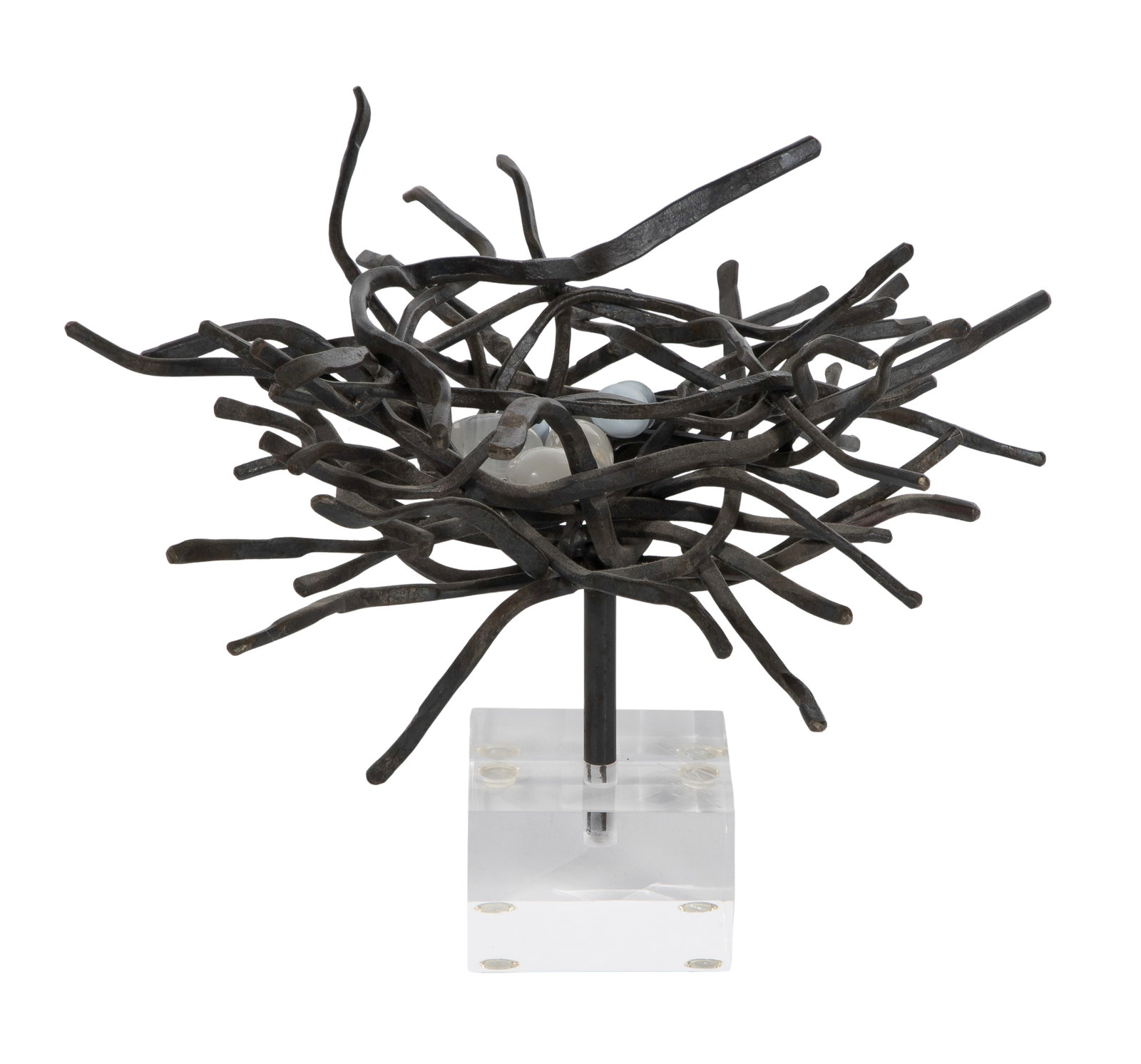 Larry Whiteley (American, 20th Century) Iron Bird Nest Sculpture (1 of 3)