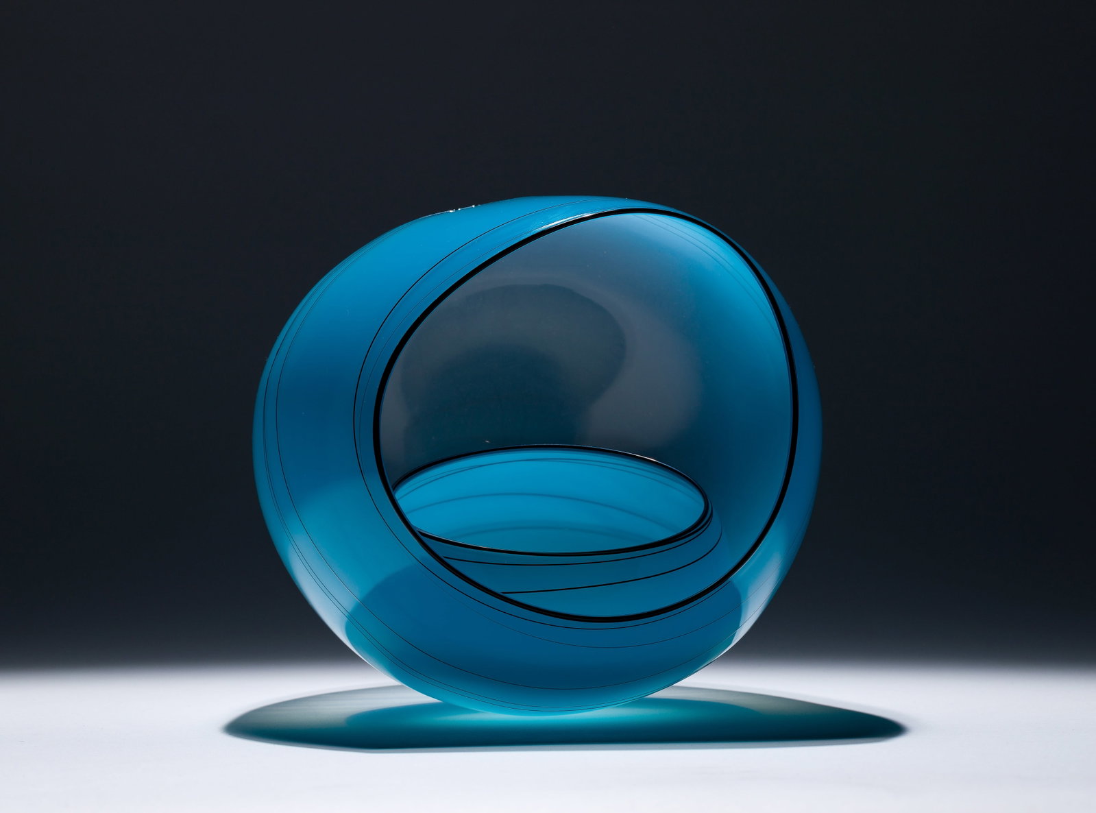 Dale Chihuly (American, b.1941) 'Sky Blue Basket Set' Art Glass Sculpture (1 of 4)