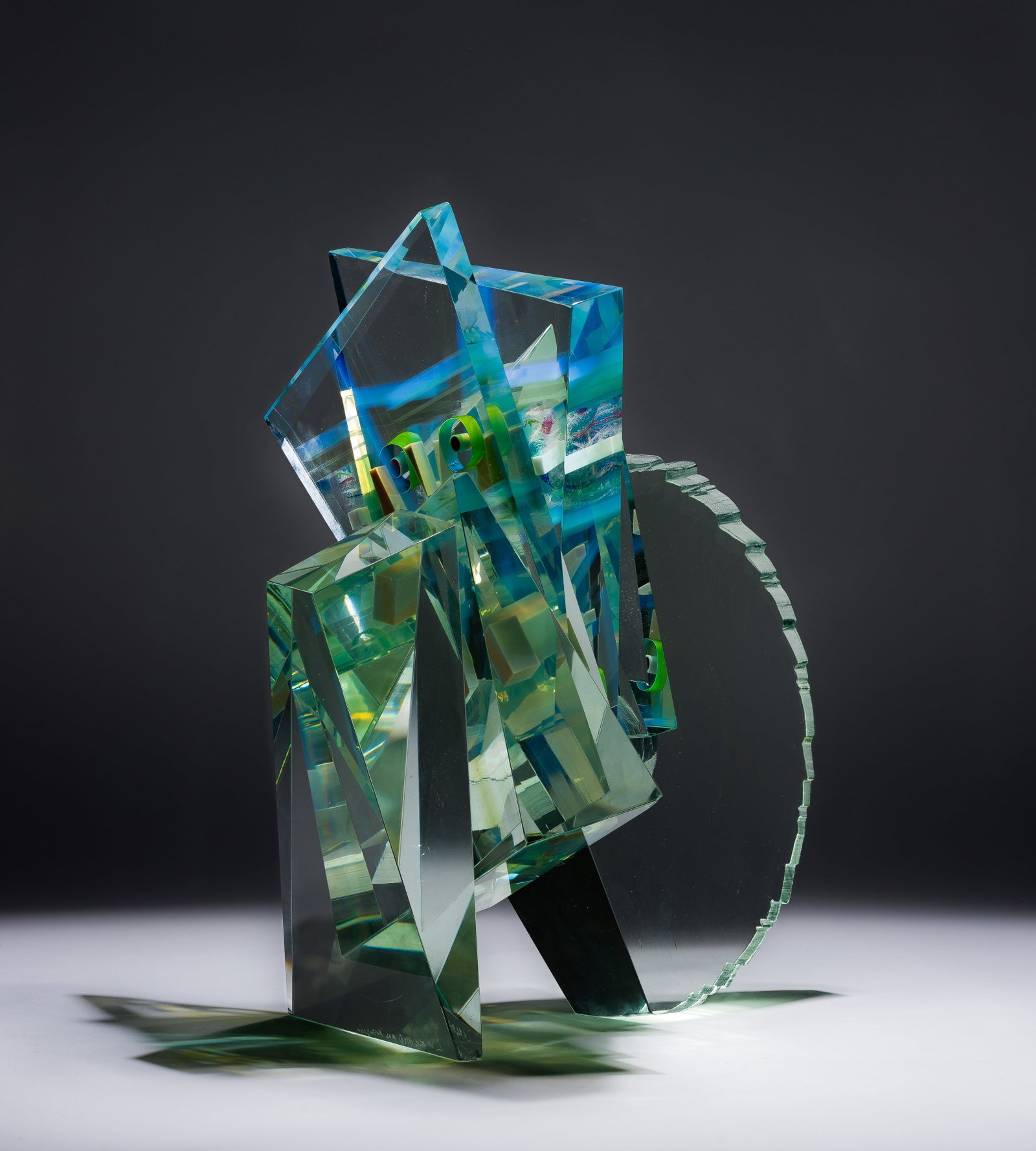 John Wolfe (American, 20th Century) 'Anemotion' Art Glass Sculpture (1 of 6)