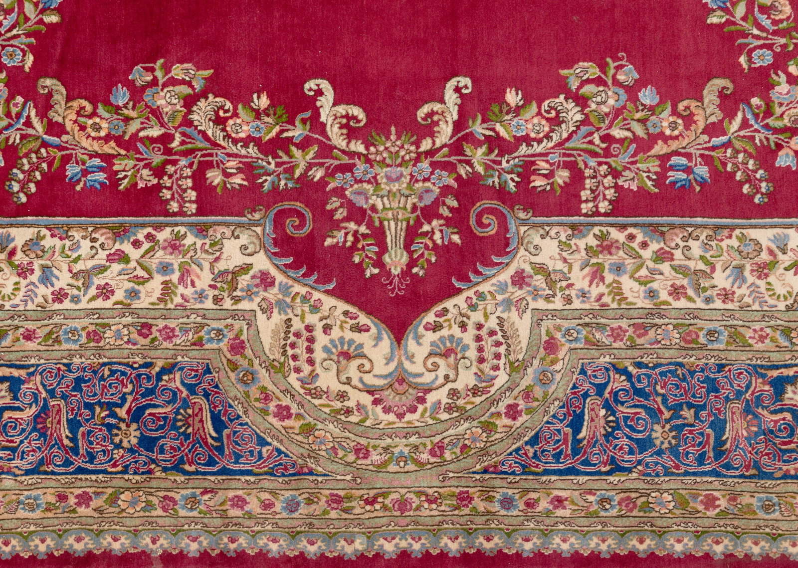Kerman Style Wool Rug - 3