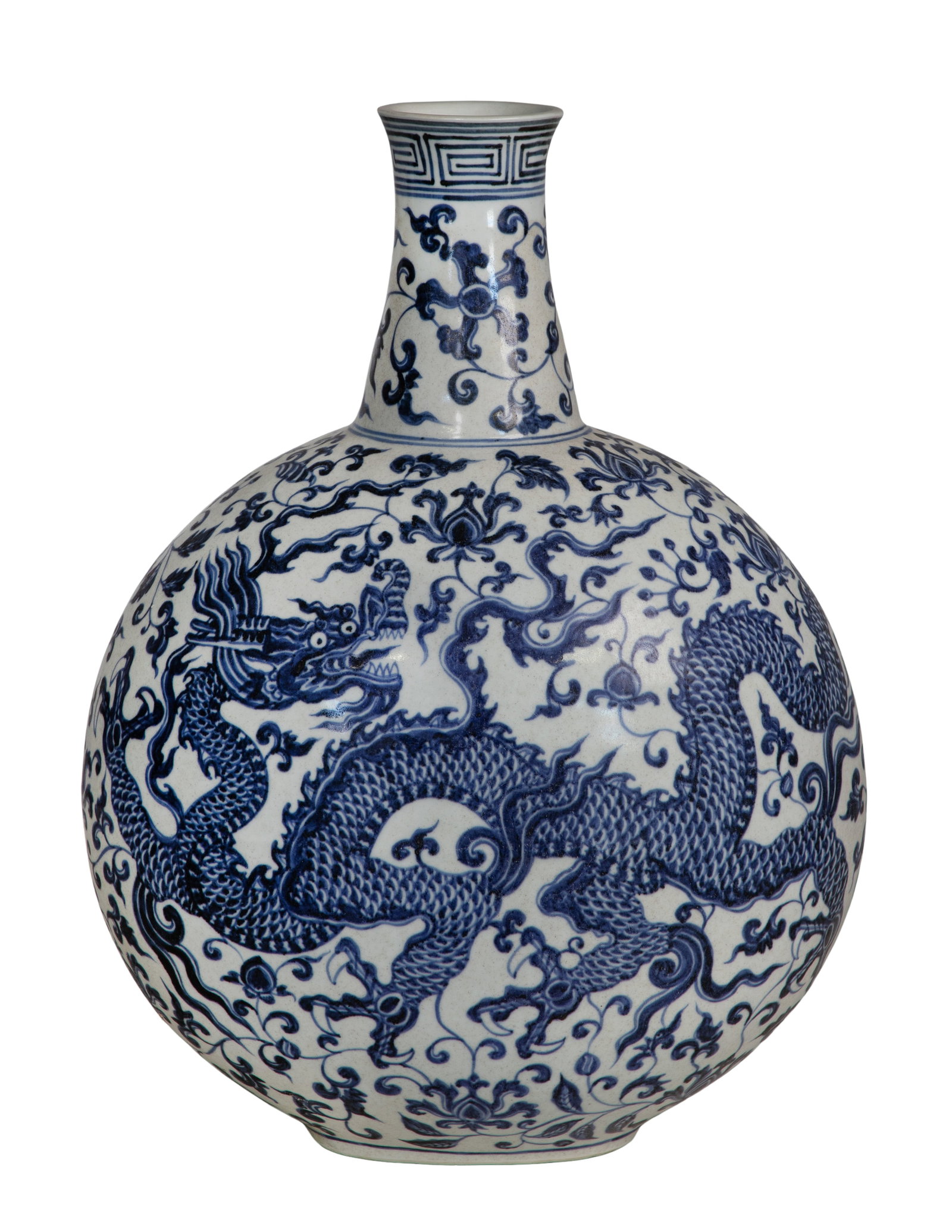 Chinese Blue and White Porcelain Moon Flask (1 of 5)