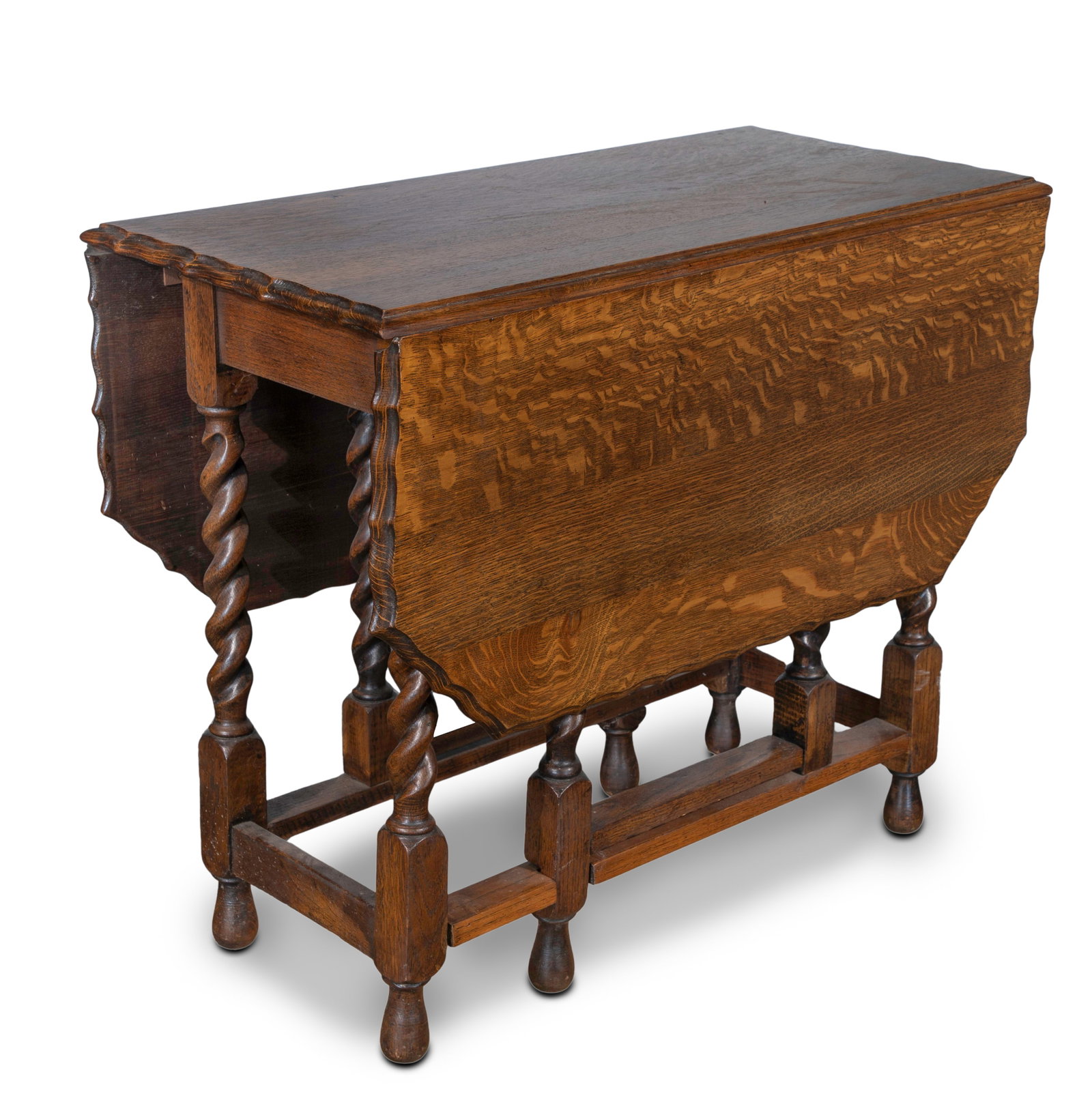 Oak Barley Twist Gate Leg Table (1 of 2)