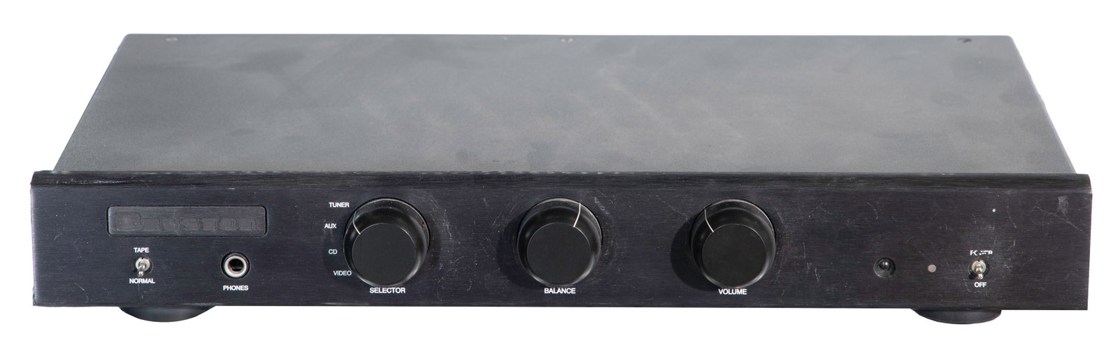 Bryston BP6 Preamplifier: Bryston BP6 Preamplifier Serial #BP6-00024, single ended input and output, Class-A circuitry, mechanical source selector, volume knob and balance control on the front panel including prelude cord