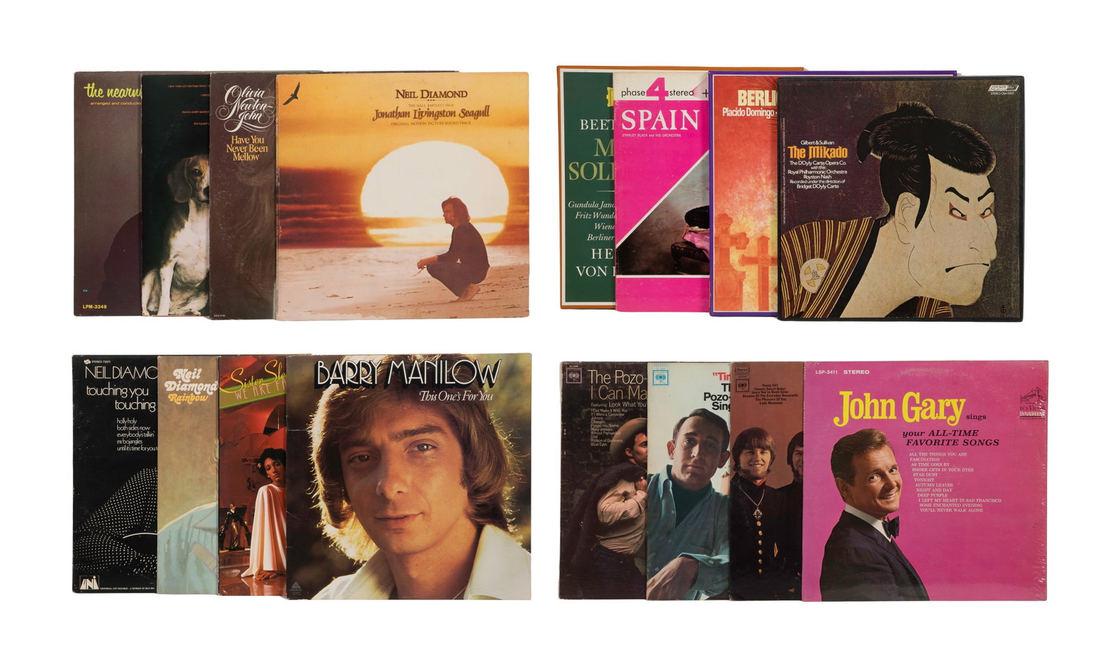 Record Album Assortment: Record Album Assortment Approximately (400) albums including rock, pop, country and classical Property from: a Private Collector, Antioch, Illinois Height: 12 1/2 inches, Width: 12 1/2 inches