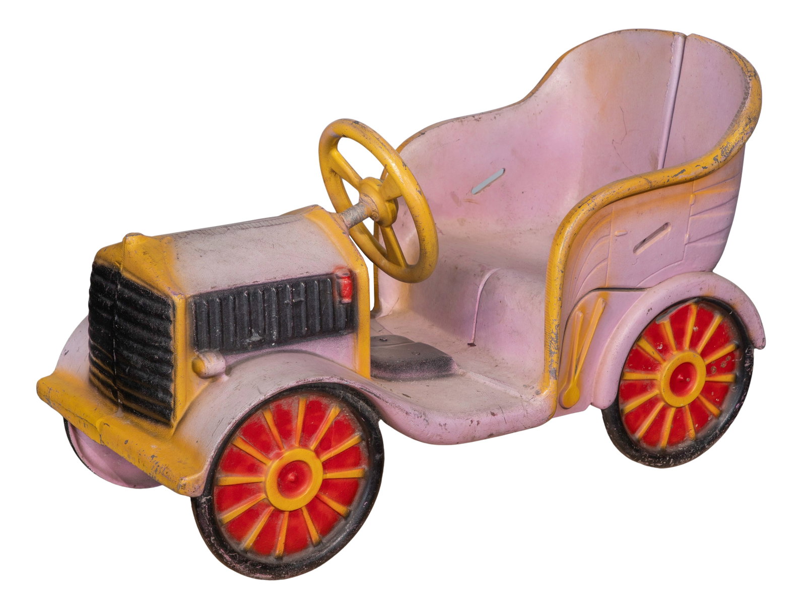 Amusement Park Carousel Car: Amusement Park Carousel Car Unmarked, painted cast aluminum depiction of an open cab automobile Property from: a Private Collector, Lemont, Illinois Height: 17 3/4 inches, Length: 29 inches, Width: