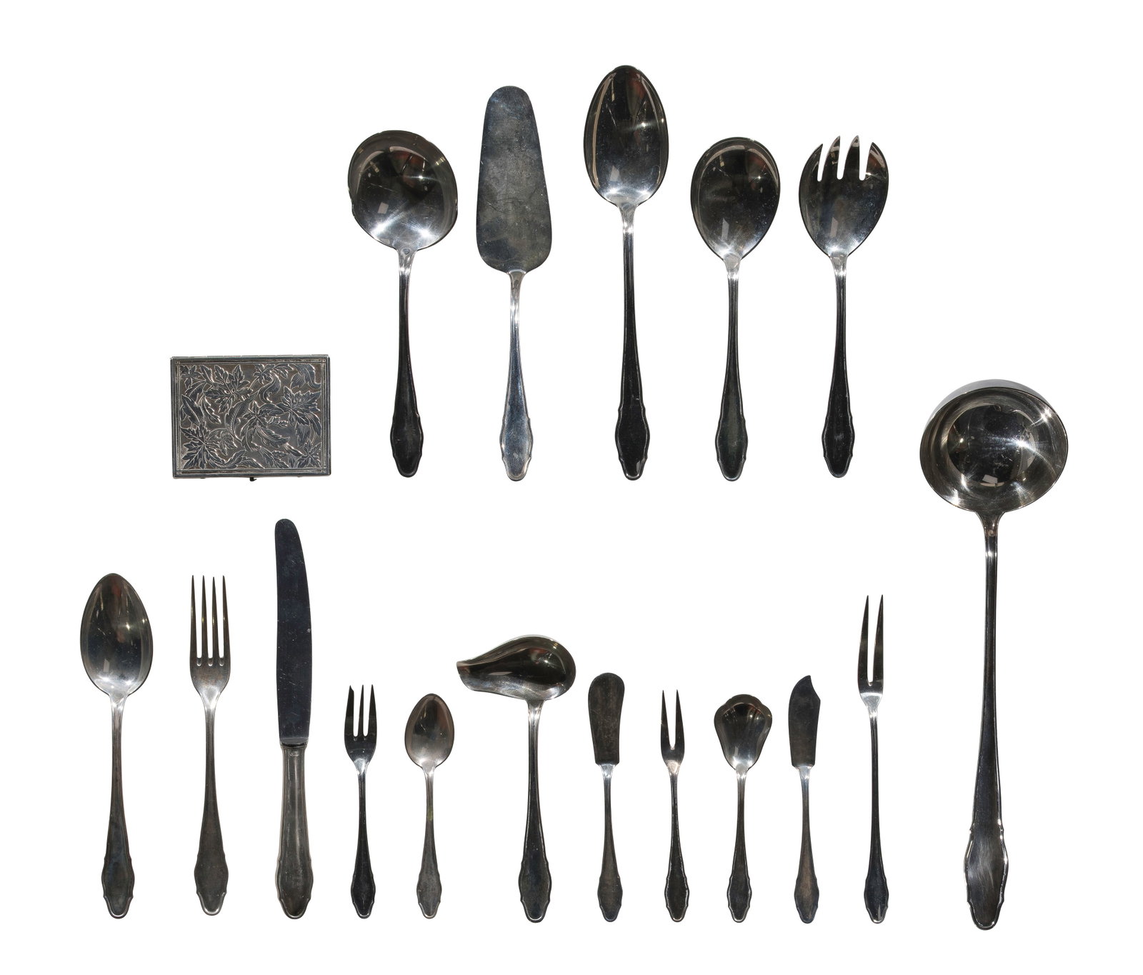 European (800) Silver Flatware Service (1 of 3)