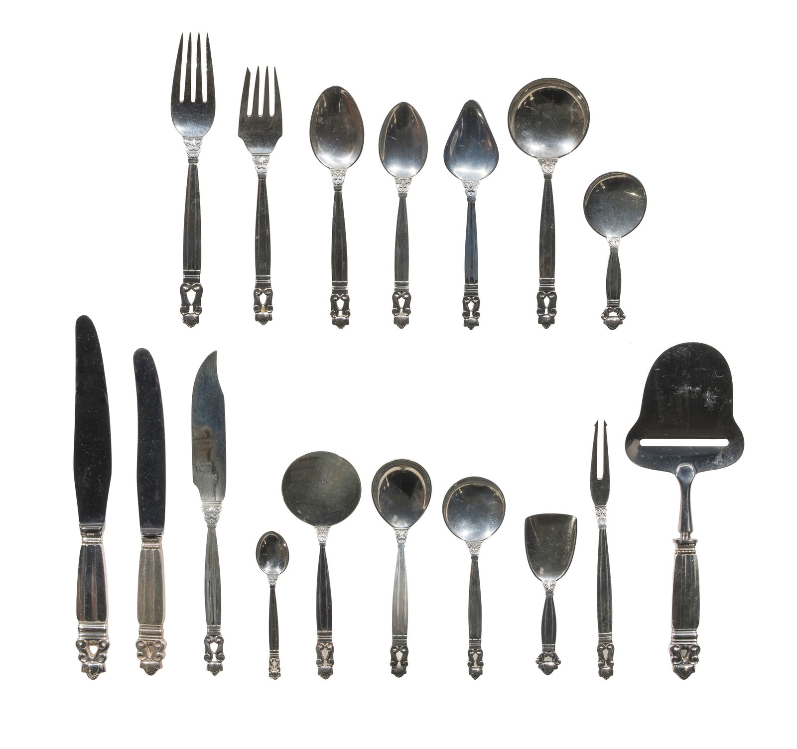 Georg Jensen Acorn Sterling Silver Flatware Service (1 of 3)