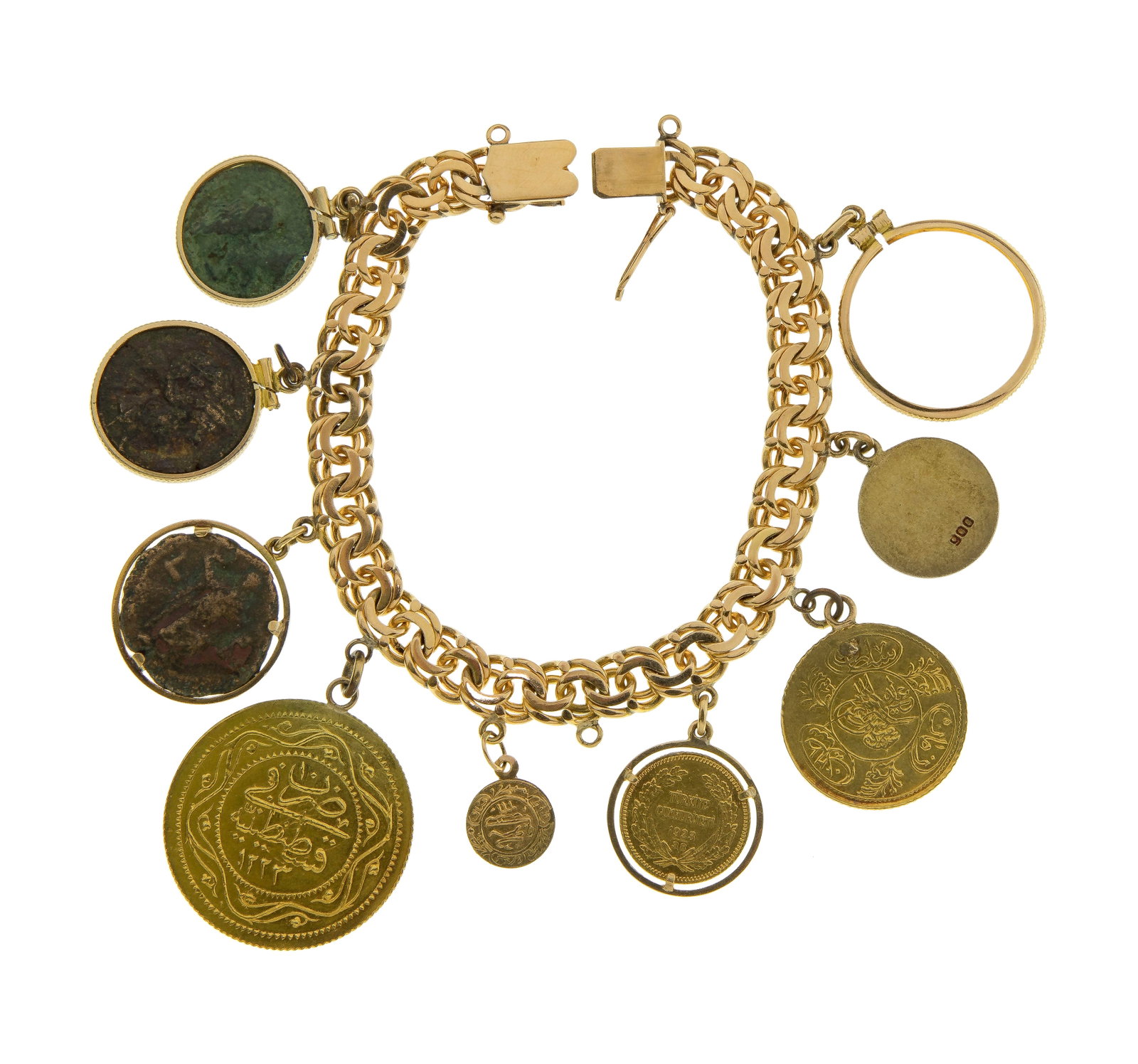 Mixed Gold Charm Bracelet - 2
