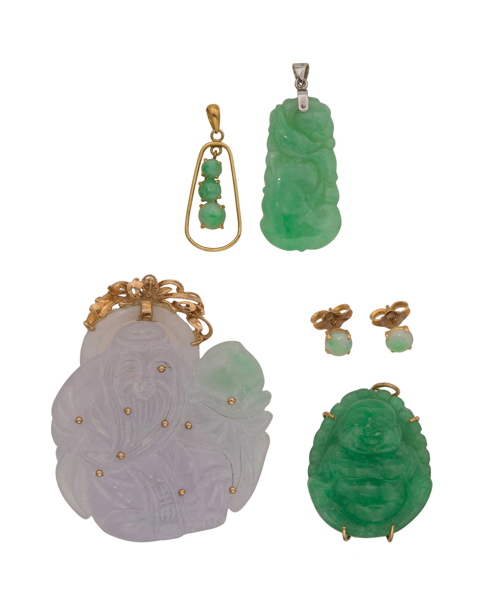 Gold and Jadeite Jade Jewelry Assortment (1 of 1)