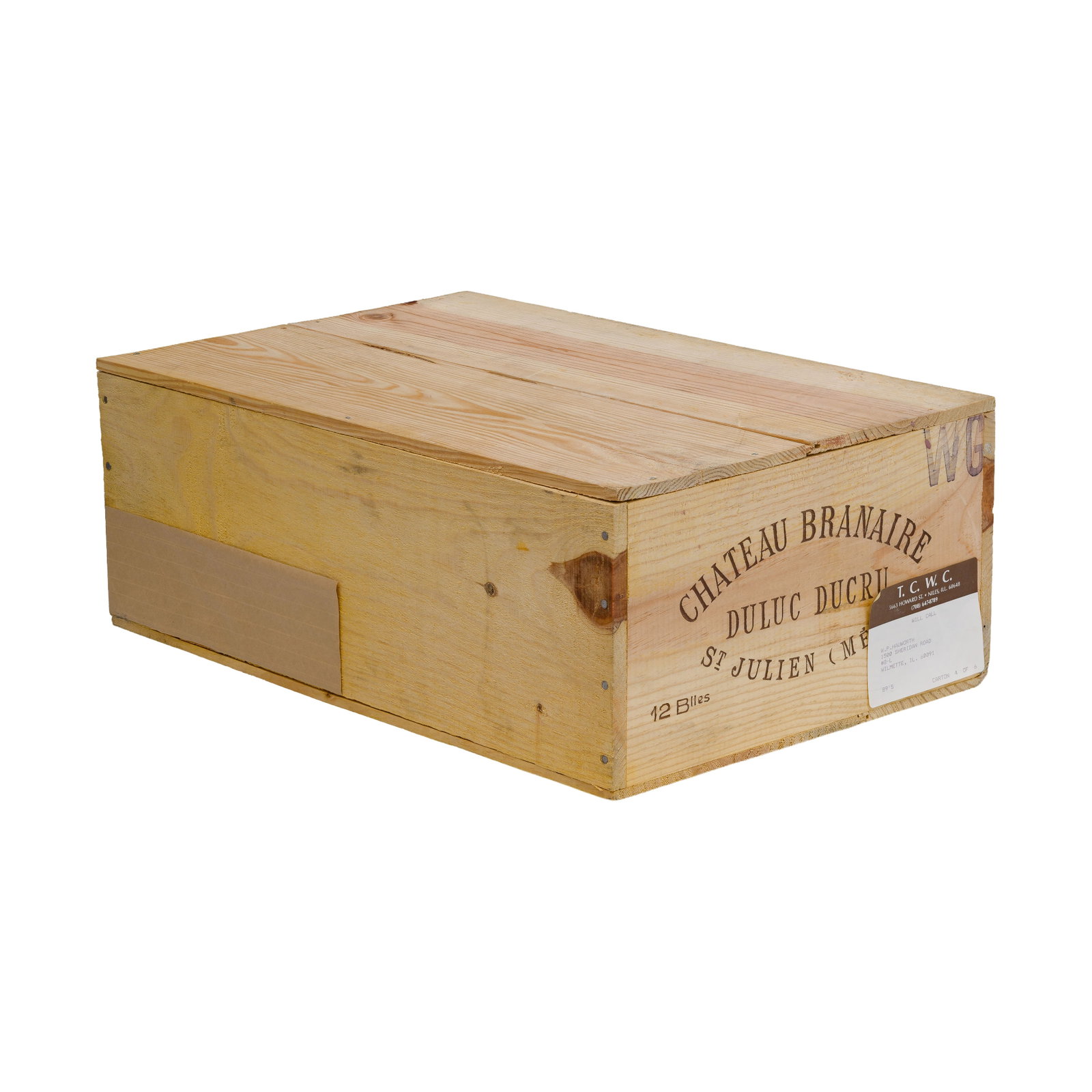 1989 Chateau Branaire-Ducru: 1989 Chateau Branaire-Ducru 1989 Chateau Branaire-Ducru (12x 750ml), Saint-Julien, Medoc, France, sealed OWC having markings Provenance: consigned by the estate of the original owner, found in humidit