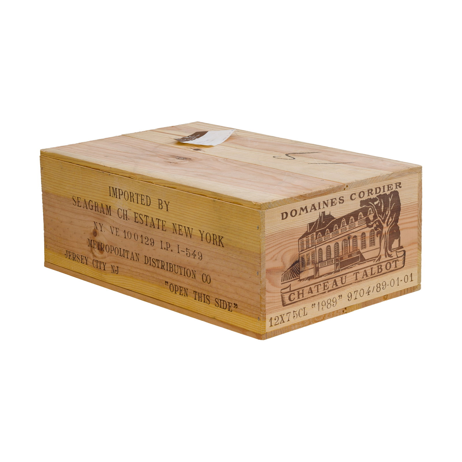 1989 Chateau Talbot: 1989 Chateau Talbot 1989 Chateau Talbot (12x 750ml), Saint- Julien, Medoc, France, sealed OWC having markings Provenance: consigned by the estate of the original owner, found in humidity controlled, 5