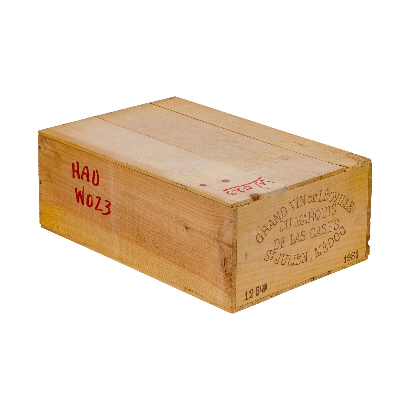1981 Chateau Leoville-Las-Cases: 1981 Chateau Leoville-Las-Cases 1981 Chateau Leoville-Las-Cases (12x 750ml), Saint Julien, France, sealed OWC having inventory markings Provenance: consigned by the estate of the original owner, found