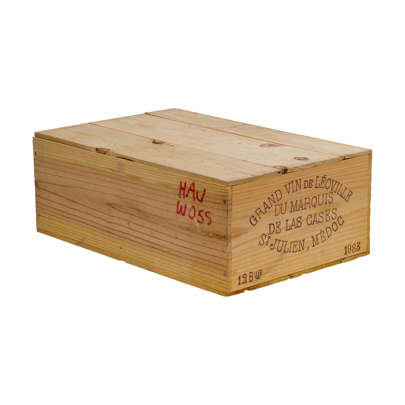 1983 Chateau Leoville-Las-Cases: 1983 Chateau Leoville-Las-Cases 1983 Chateau Leoville-Las-Cases (12x 750ml), Saint-Julian, Medoc, France, sealed OWC having writing Provenance: consigned by the estate of the original owner, found in 