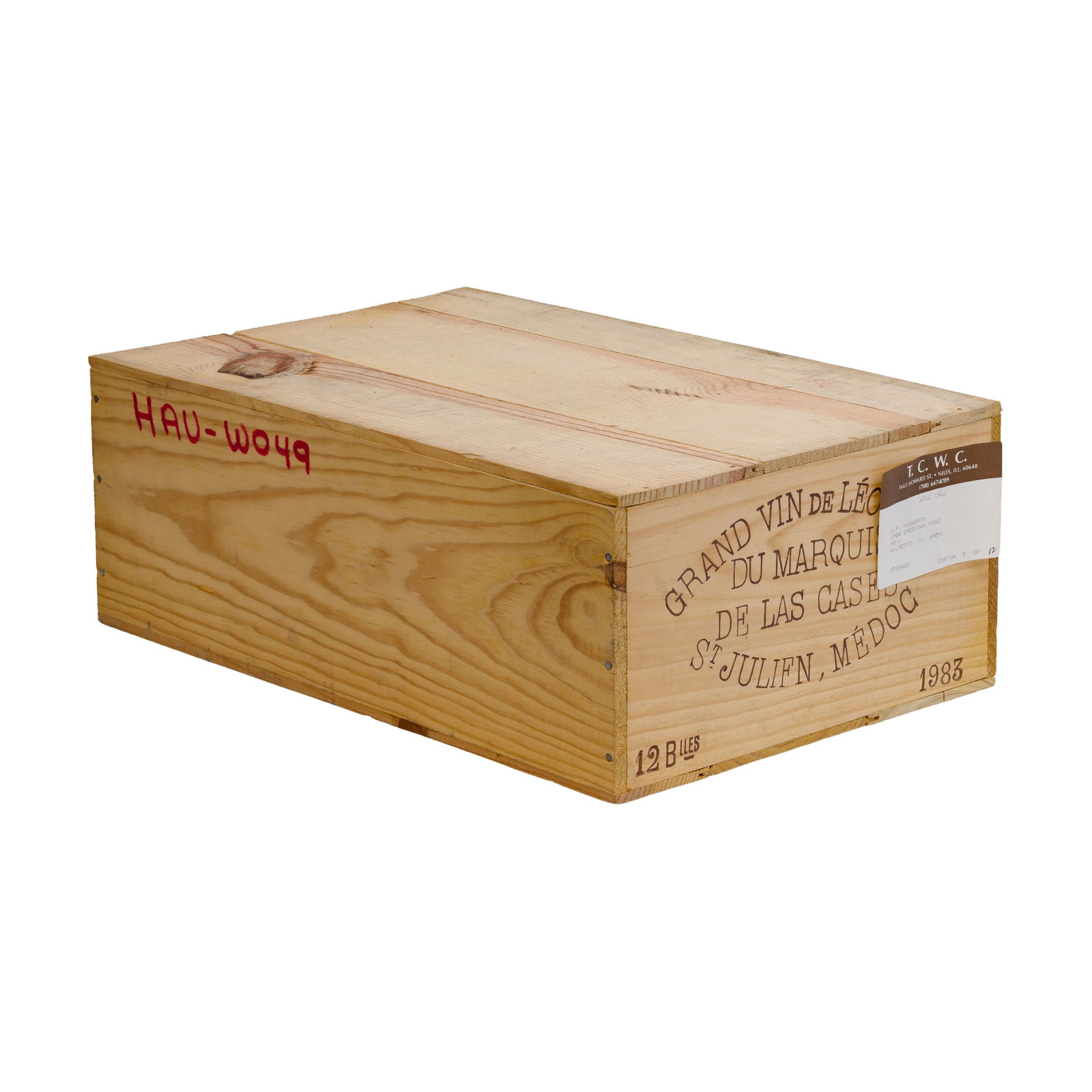 1983 Chateau Leoville-Las-Cases: 1983 Chateau Leoville-Las-Cases 1983 Chateau Leoville-Las-Cases (12x 750ml), Saint-Julien, Medoc, Bordeaux, France, sealed OWC having markings Provenance: consigned by the estate of the original owner