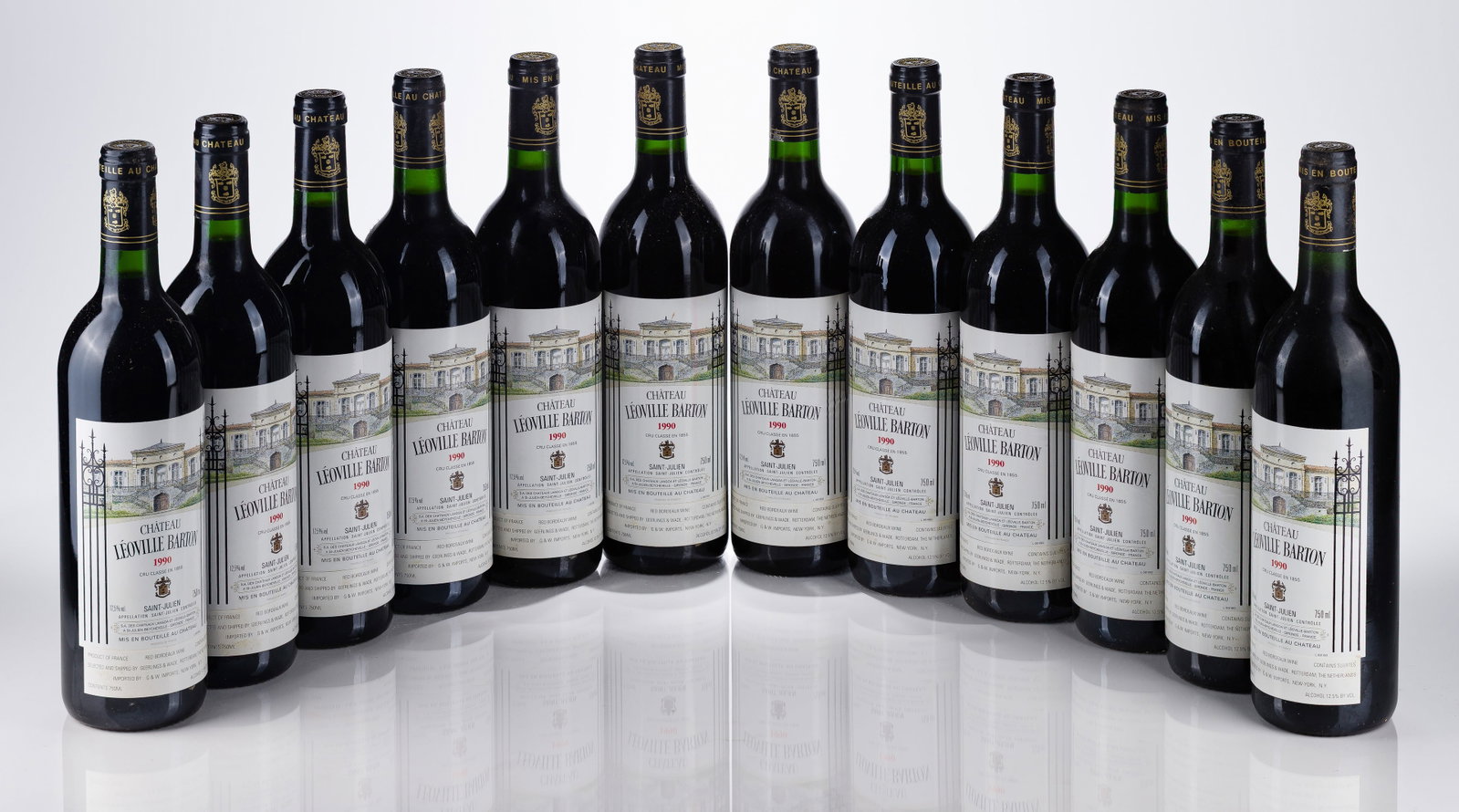 1990 Chateau Leoville-Barton: 1990 Chateau Leoville-Barton 1990 Chateau Leoville-Barton (12x 750ml), Medoc, France, fill: BN, labels: fully legible, intact having minor wear, capsules / corks: firm, original, (11) having no signs 