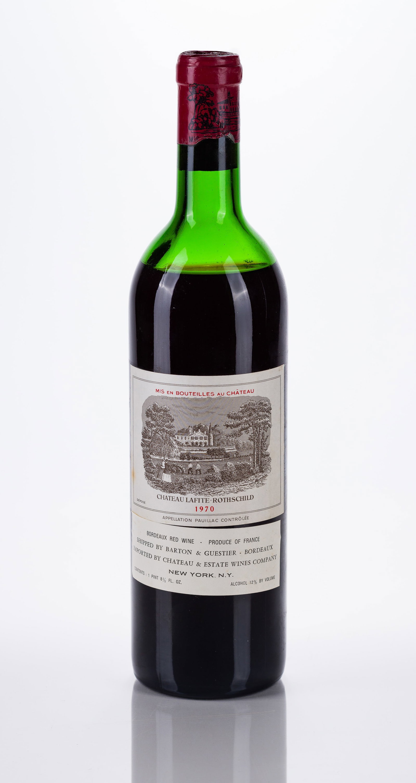 1970 Chateau Lafite Rothschild Bordeaux: 1970 Chateau Lafite Rothschild Bordeaux 1970 Chateau Lafite Rothschild Bordeaux (1x 750ml), Pauillac, France, fill: HS, label: fully legible, intact having minor shelf wear, capsule / cork: firm, orig