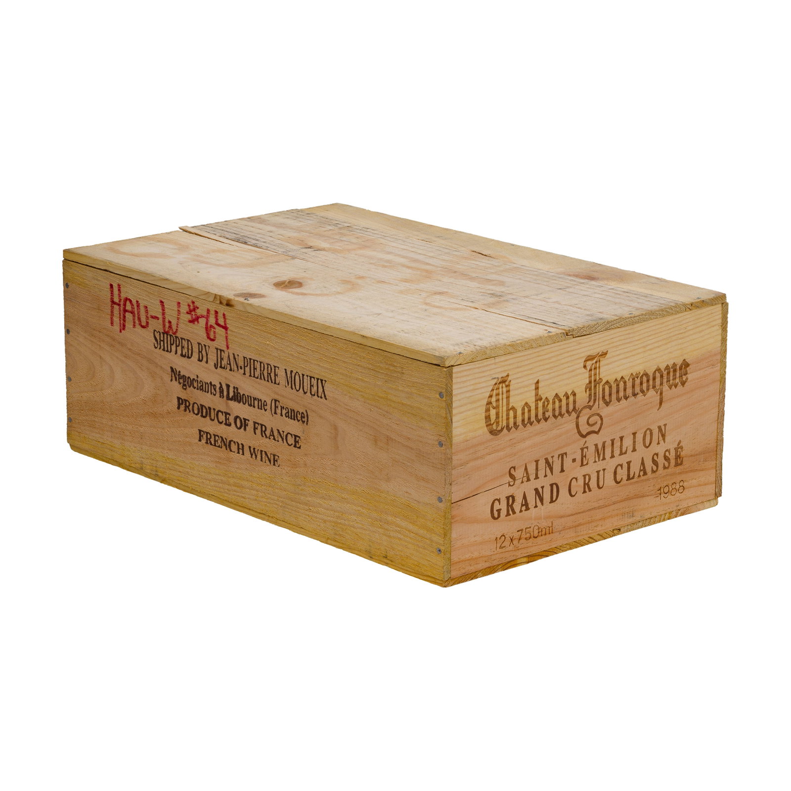 1988 Chateau Fonroque Grand Cru: 1988 Chateau Fonroque Grand Cru 1988 Chateau Fonroque Grand Cru (12x 750ml), Saint-Emilion, Bordeaux, France, sealed OWC having writing Provenance: consigned by the estate of the original owner, found