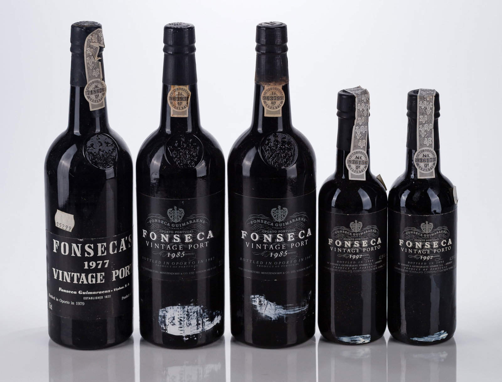 Fonseca Vintage Port: Fonseca Vintage Port 1992 Fonseca Vintage Porto, bottled 1994, Oporto, Portugal (2x 375ml), 1985 Fonseca Vintage Porto, bottled 1987, Oporto, Portugal (2x 750ml), 1977 Fonseca Vintage Porto, bottled