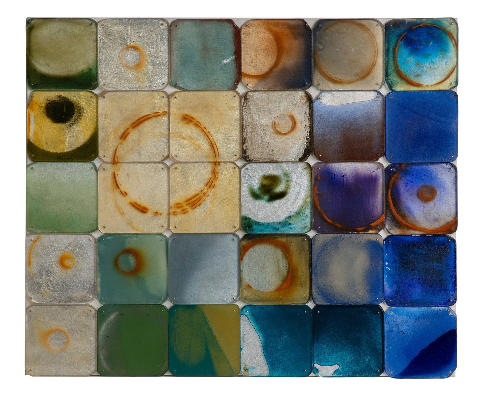 Carrie McGee (American, b.1954) 'Blue Cycle' Mixed Media (1 of 2)